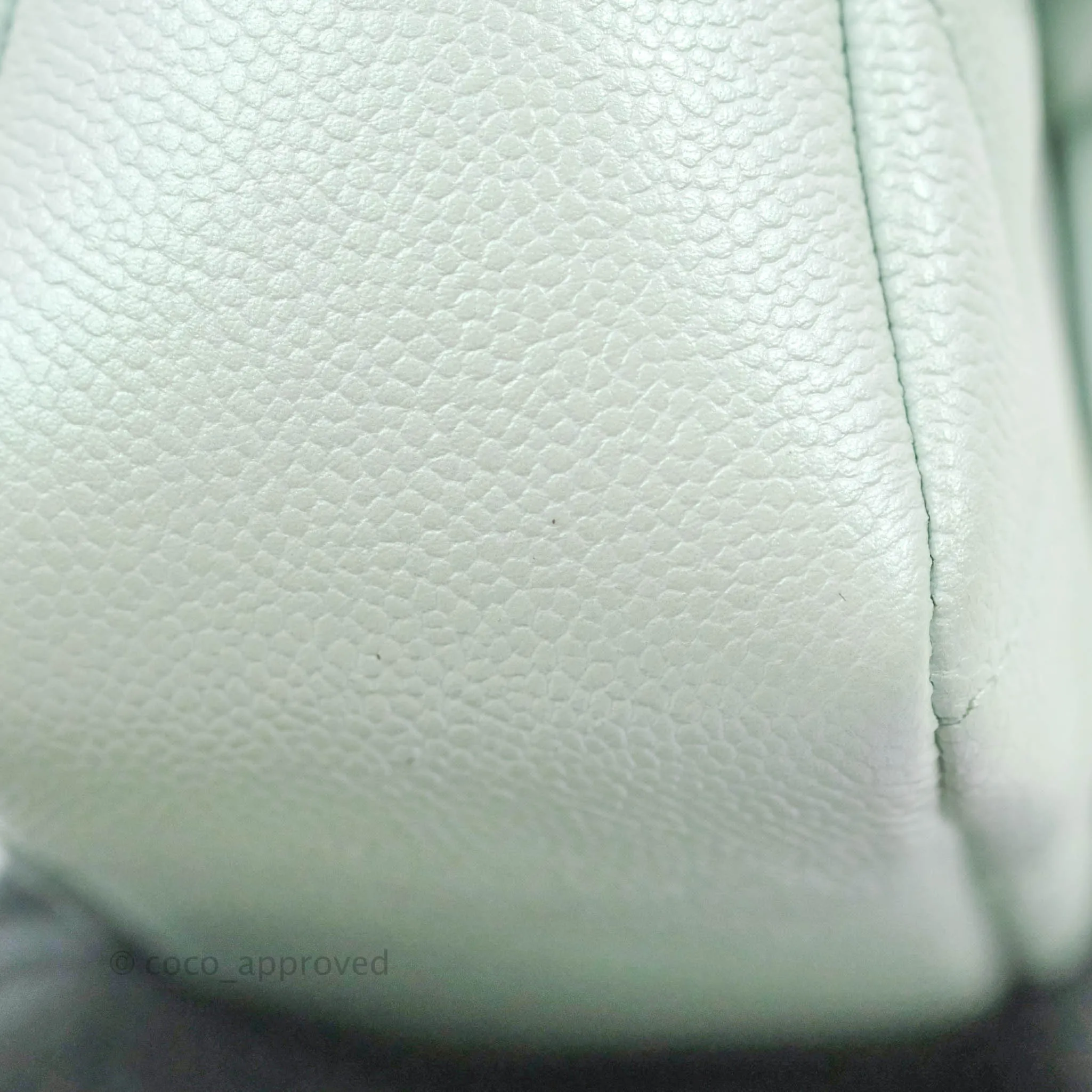 Chanel Quilted My Perfect Mini Iridescent Mint Green Caviar Aged Gold Hardware 21K