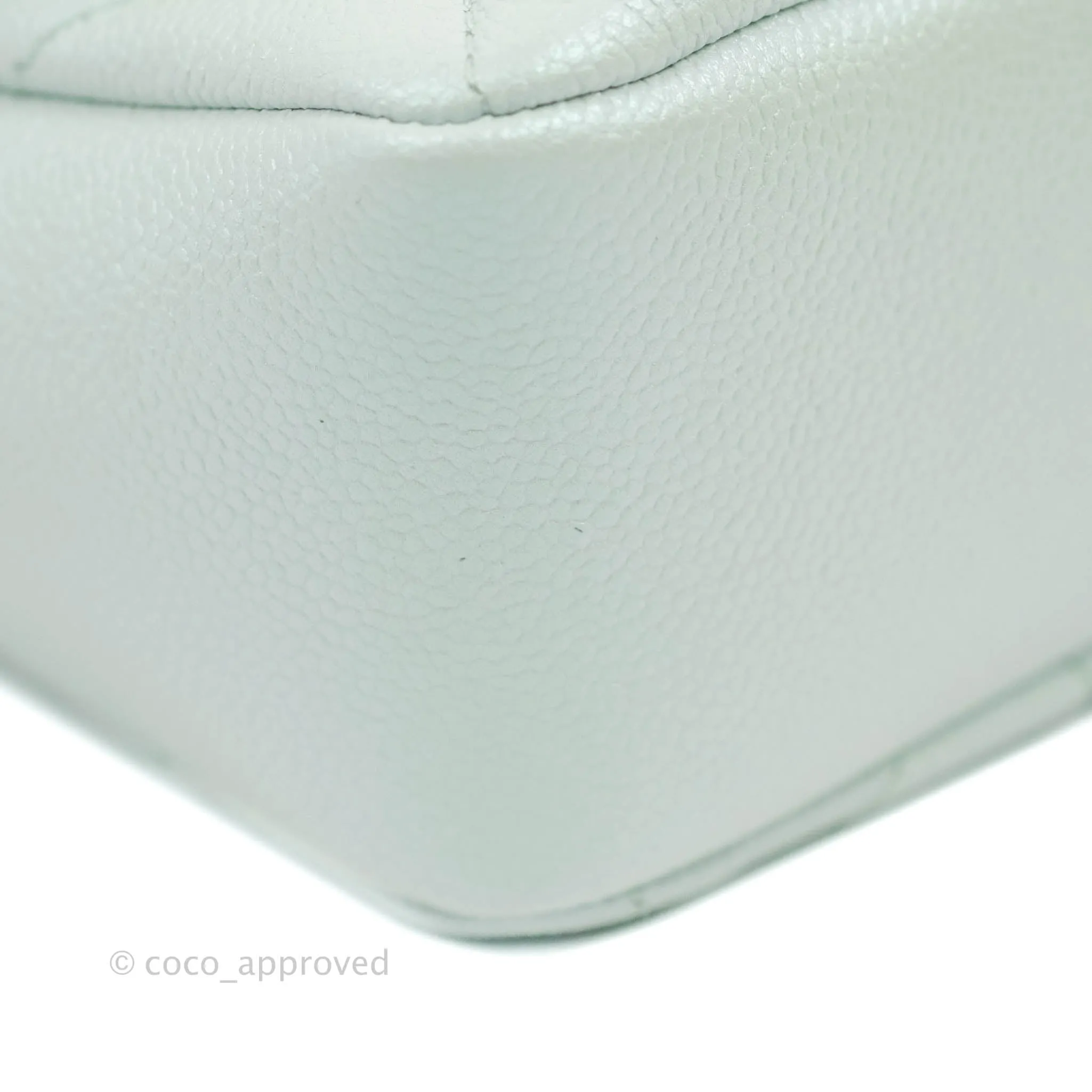 Chanel Quilted My Perfect Mini Iridescent Mint Green Caviar Aged Gold Hardware 21K