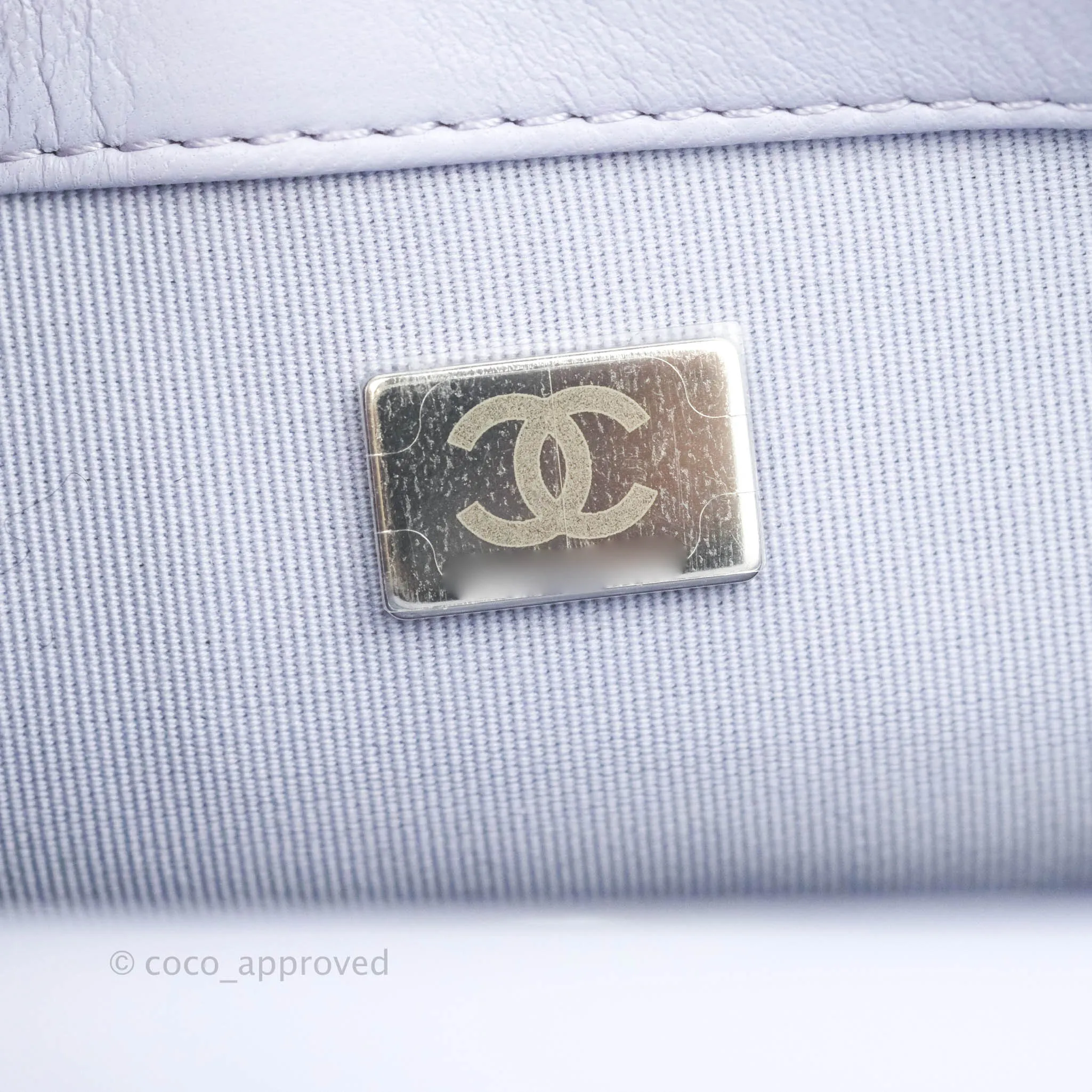 Chanel Quilted My Perfect Mini With Pearl Lilac Lambskin Silver Hardware