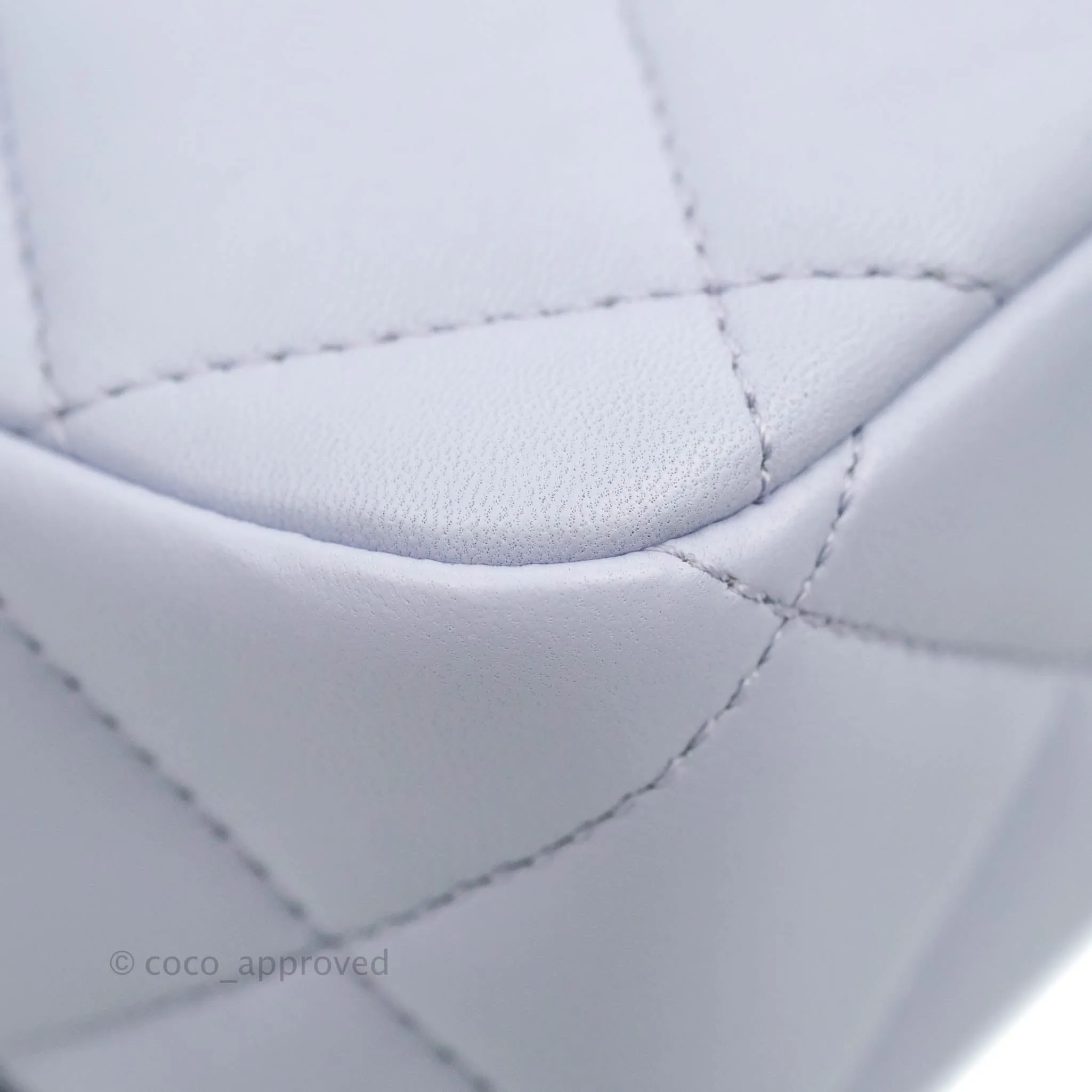 Chanel Quilted My Perfect Mini With Pearl Lilac Lambskin Silver Hardware