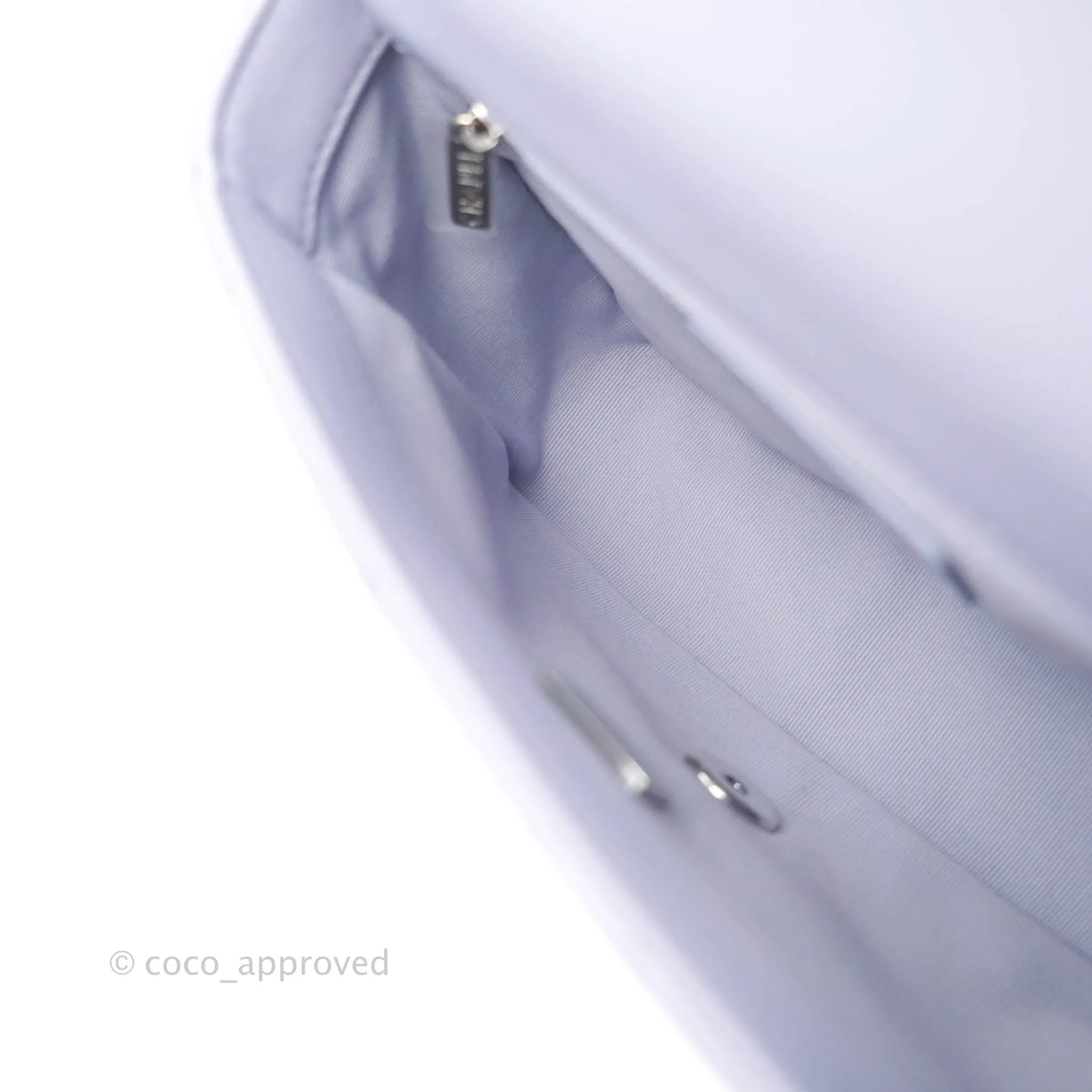 Chanel Quilted My Perfect Mini With Pearl Lilac Lambskin Silver Hardware