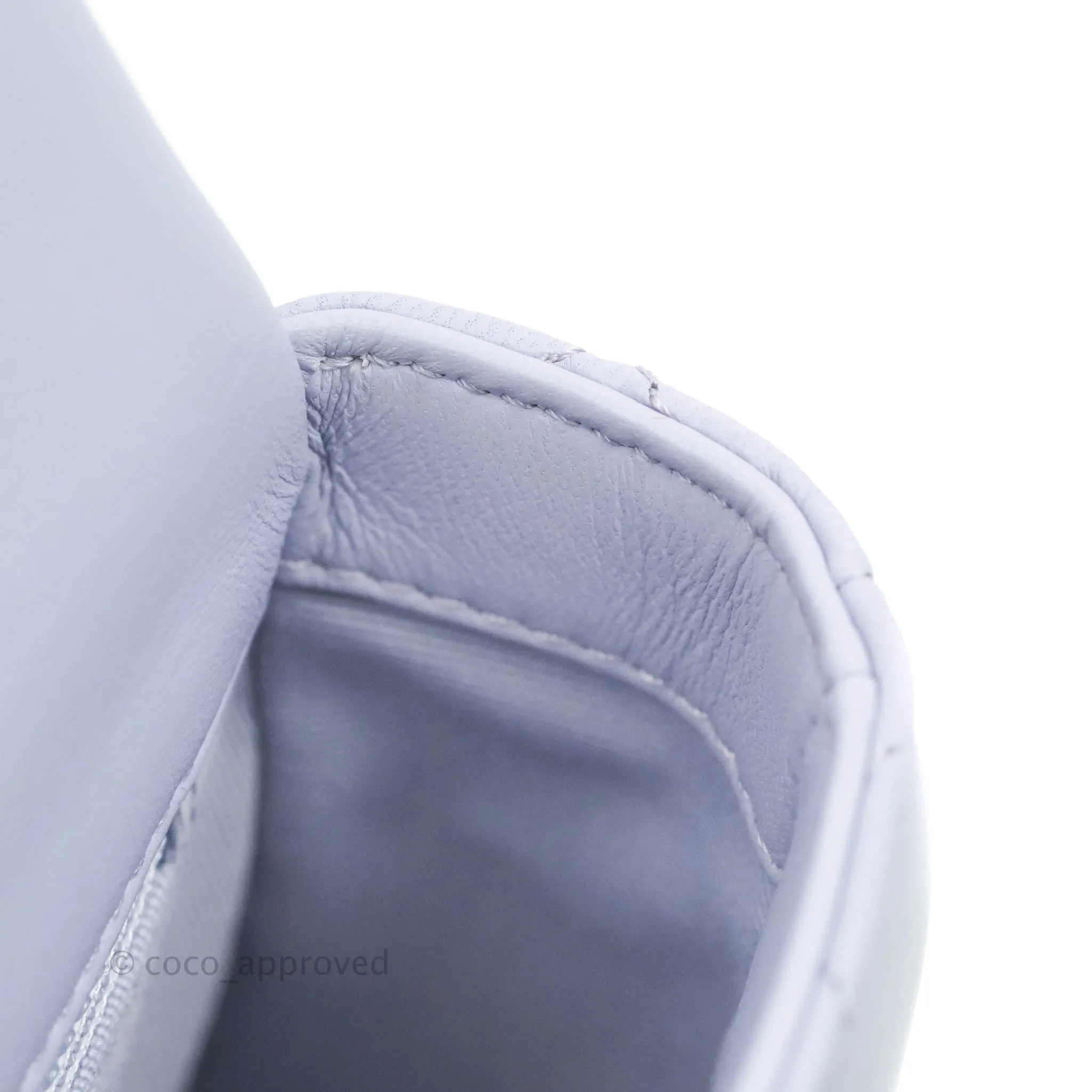 Chanel Quilted My Perfect Mini With Pearl Lilac Lambskin Silver Hardware