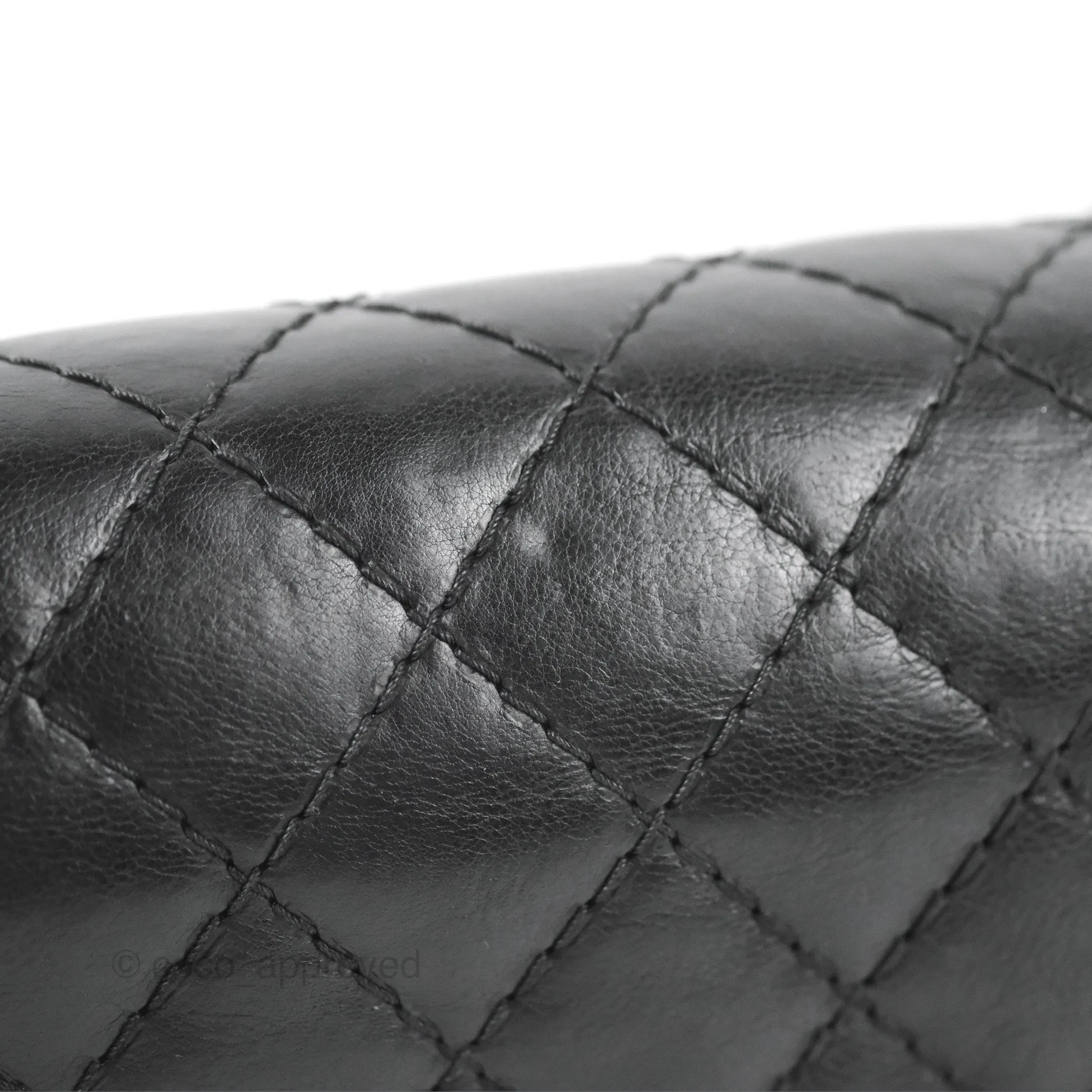 Chanel Quilted New Medium Boy Black Calfskin Ruthenium Hardware