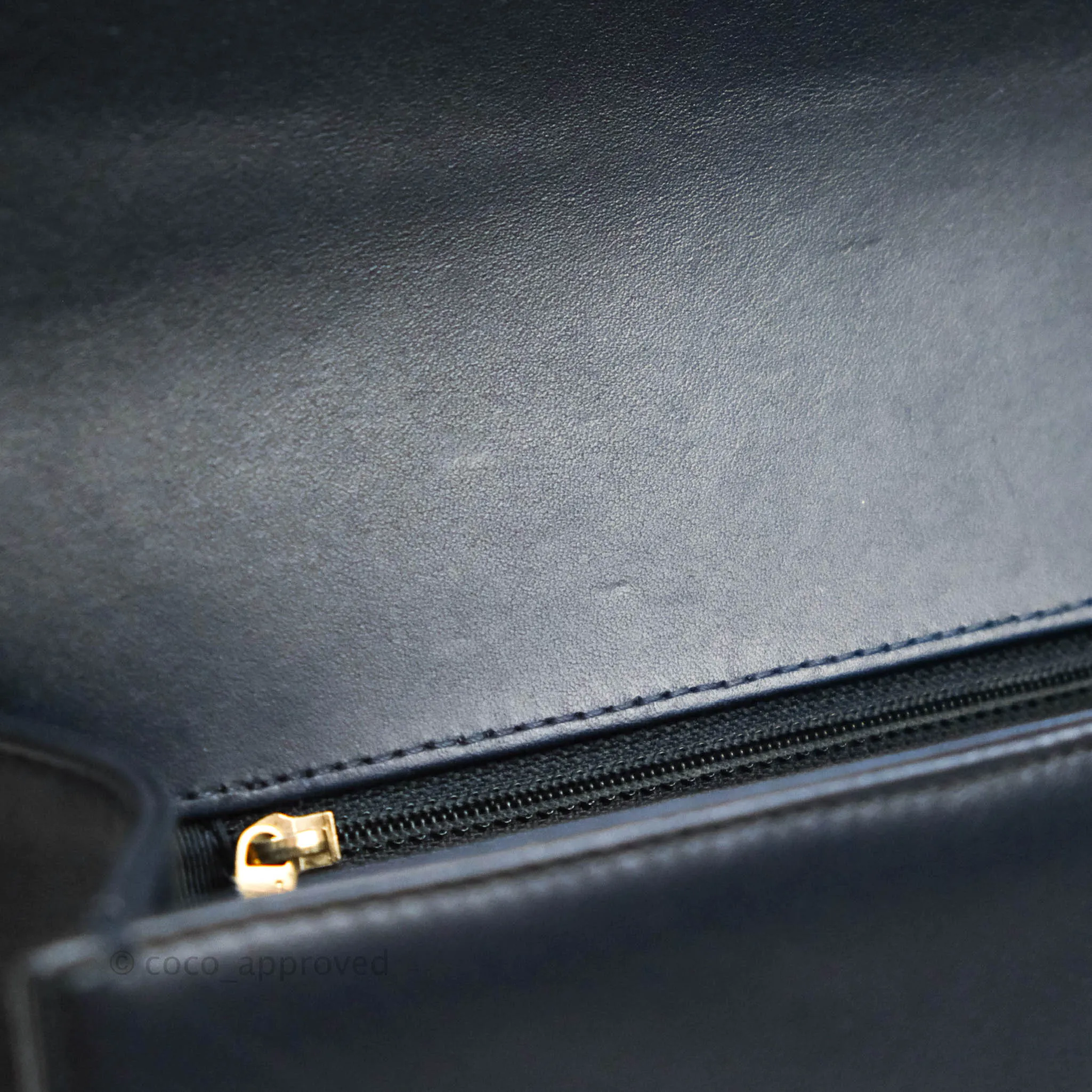 Chanel Quilted New Medium Boy Navy Lambskin Aged Gold Hardware