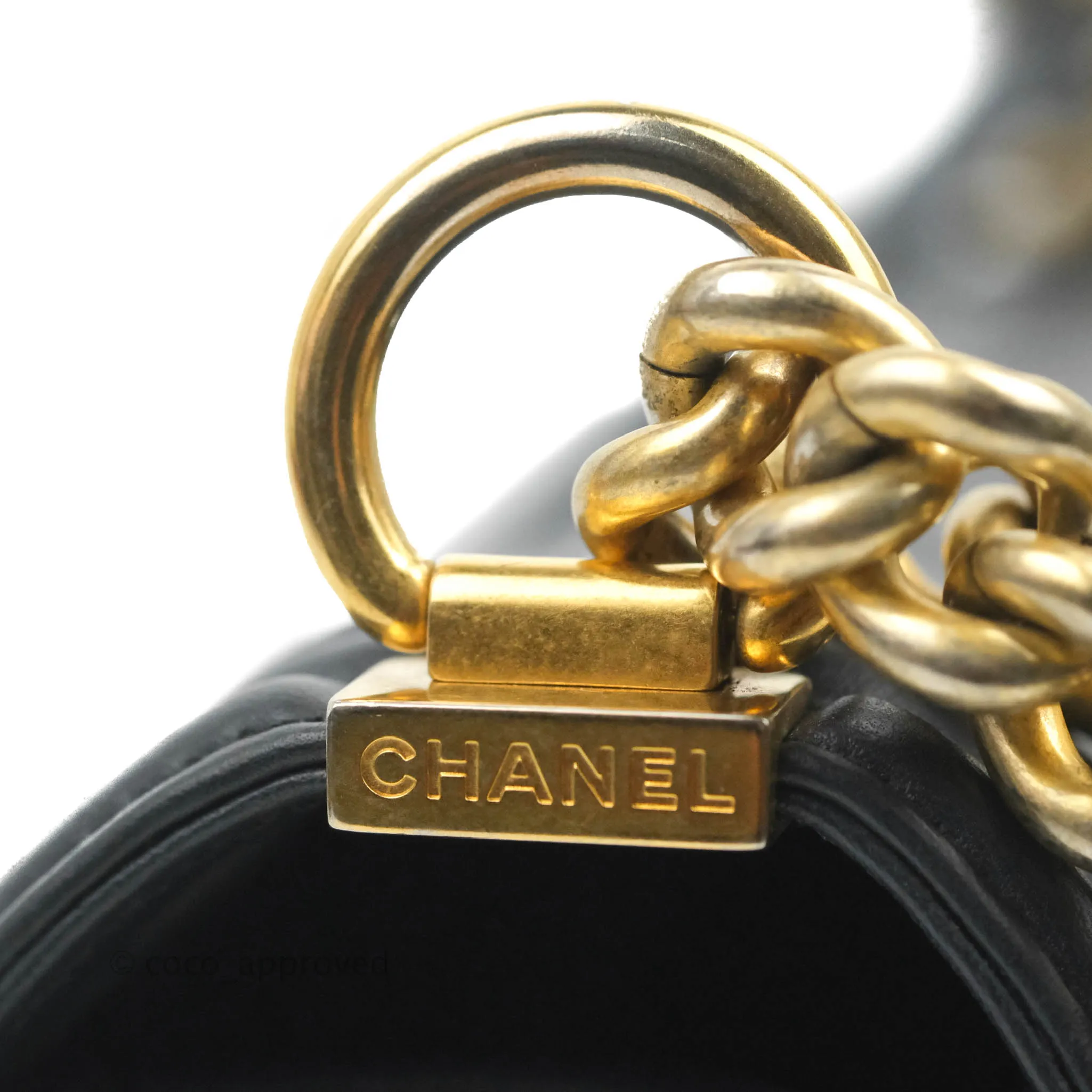 Chanel Quilted New Medium Boy Navy Lambskin Aged Gold Hardware