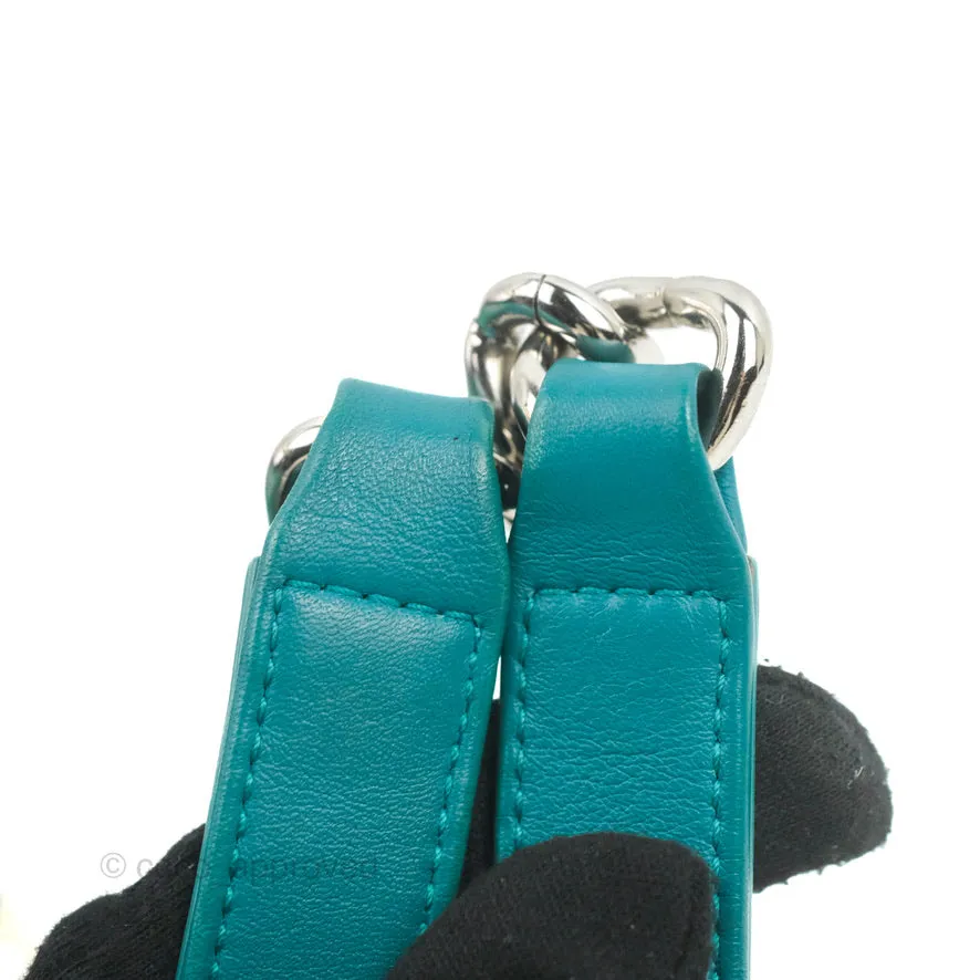 Chanel Quilted New Medium Boy Turquoise Patent Silver Hardware
