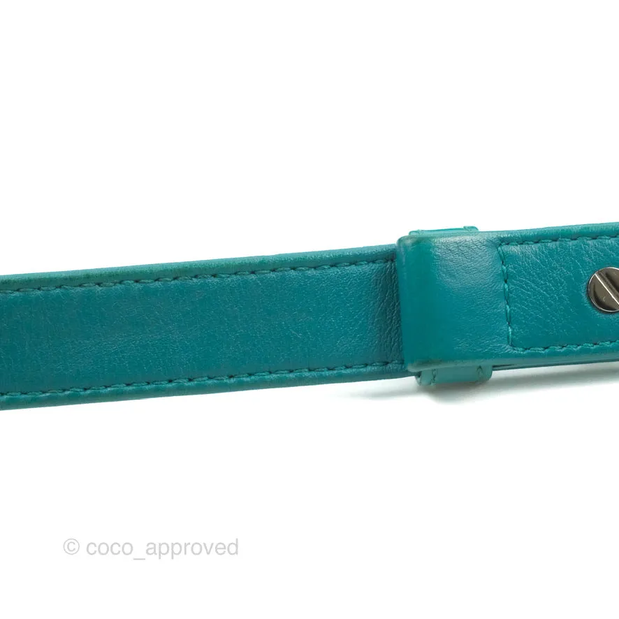 Chanel Quilted New Medium Boy Turquoise Patent Silver Hardware