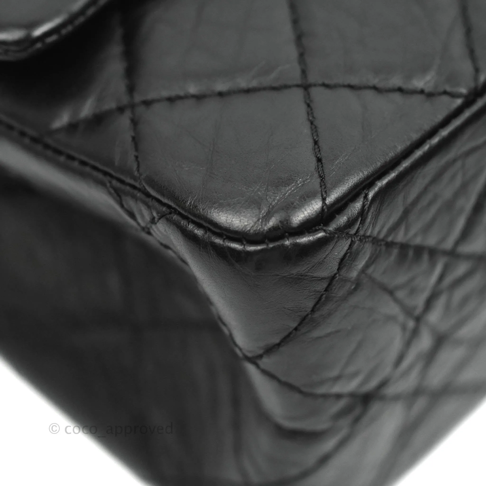 Chanel Quilted Reissue 226 Flap Black Aged Calfskin Ruthenium Hardware