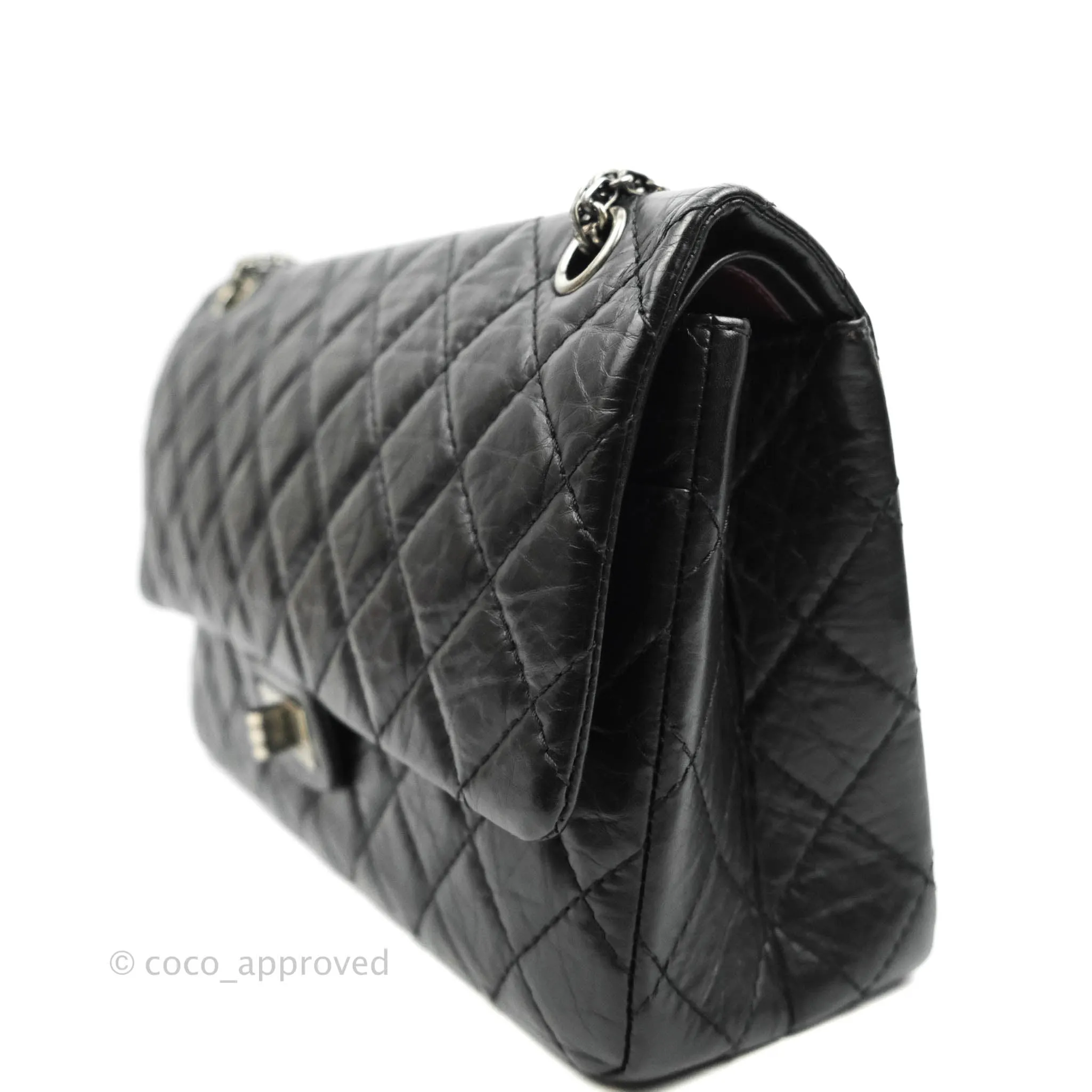 Chanel Quilted Reissue 226 Flap Black Aged Calfskin Ruthenium Hardware