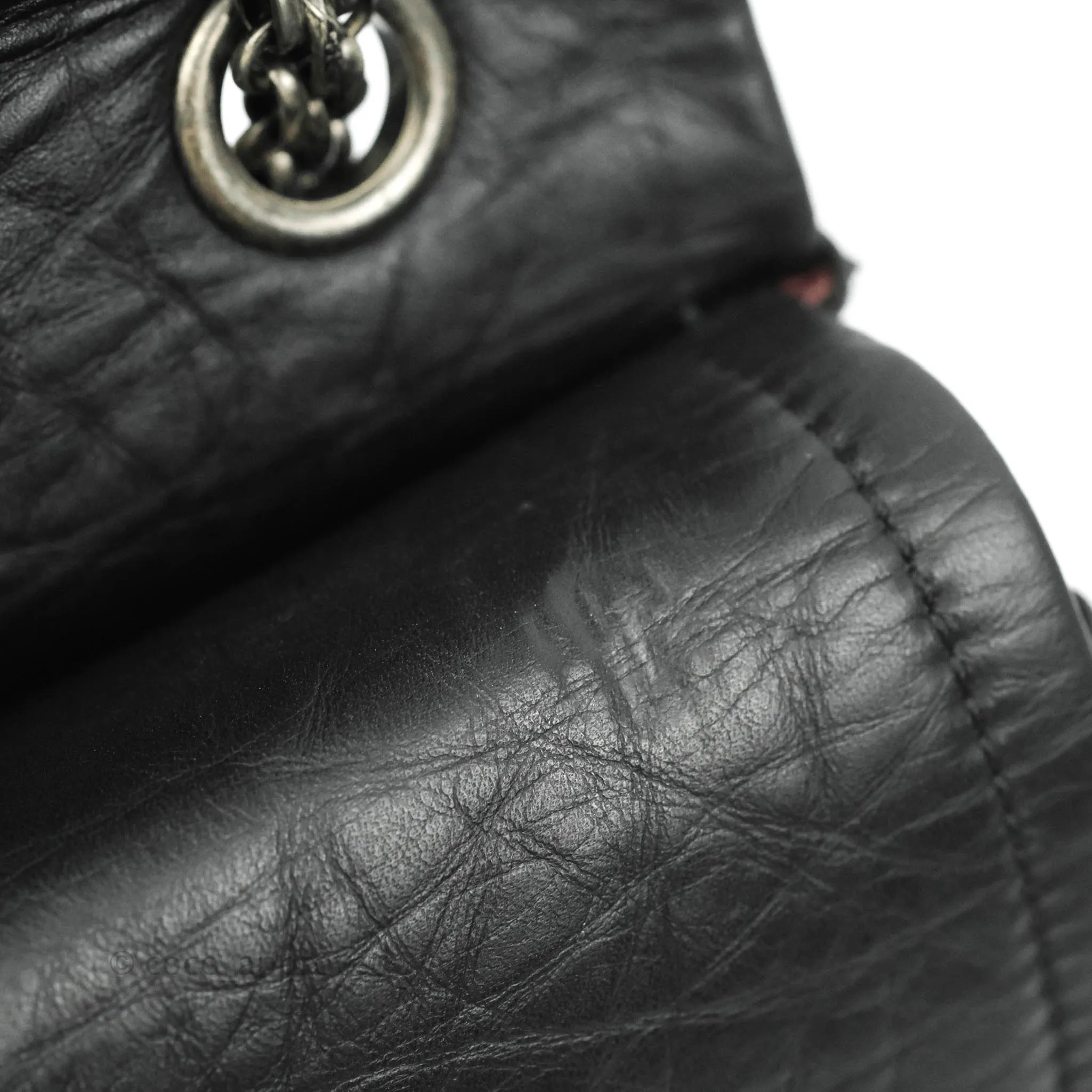Chanel Quilted Reissue 226 Flap Black Aged Calfskin Ruthenium Hardware