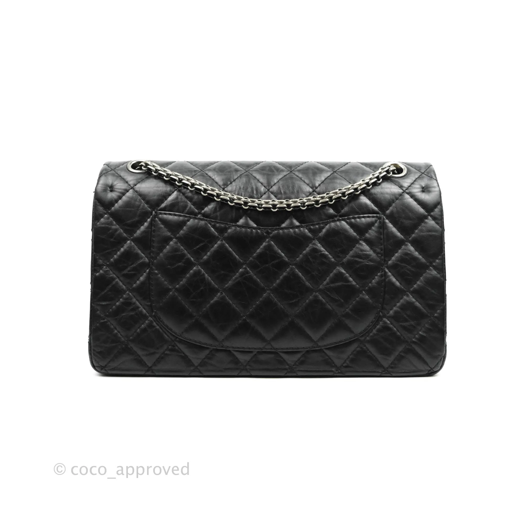 Chanel Quilted Reissue 226 Flap Black Aged Calfskin Ruthenium Hardware