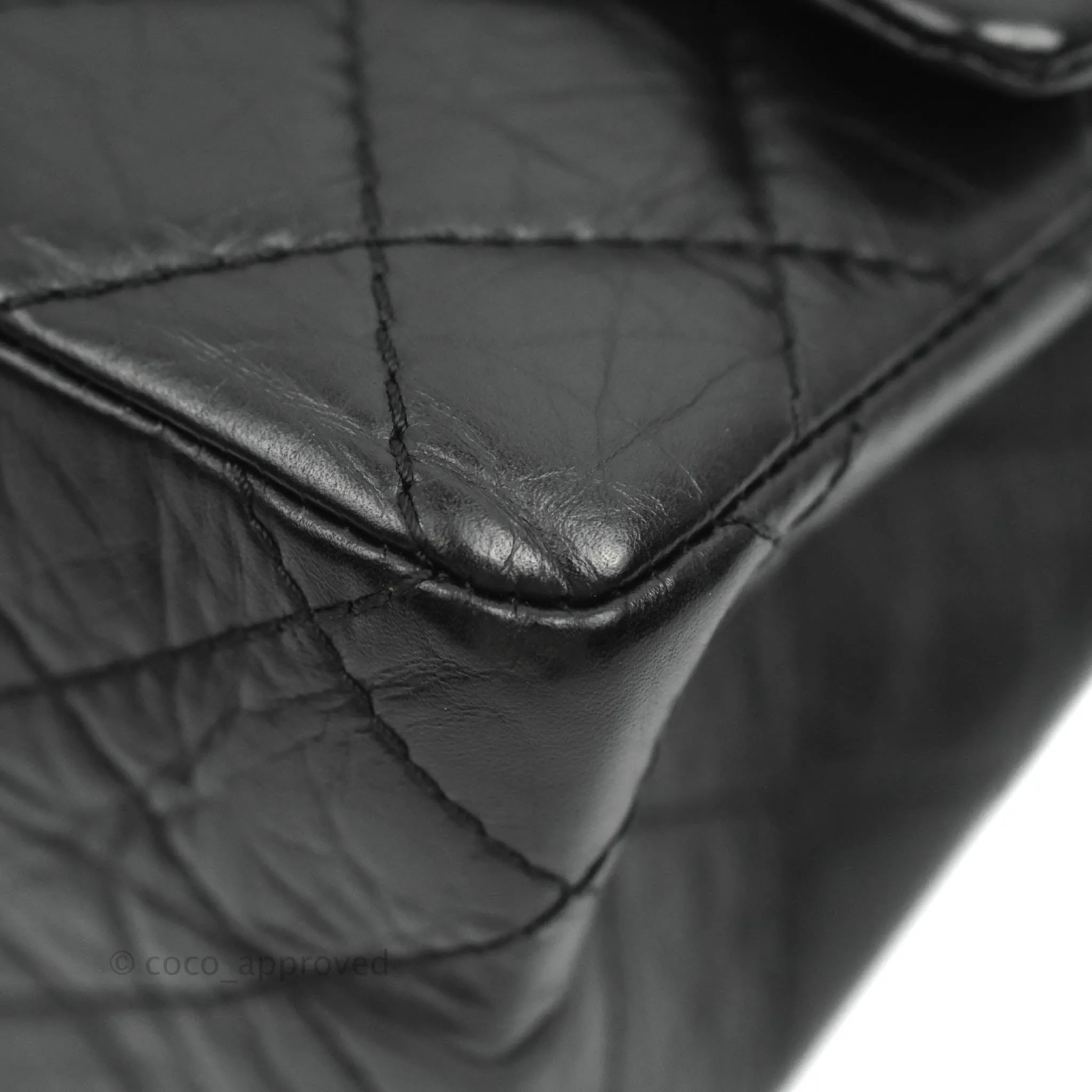 Chanel Quilted Reissue 226 Flap Black Aged Calfskin Ruthenium Hardware
