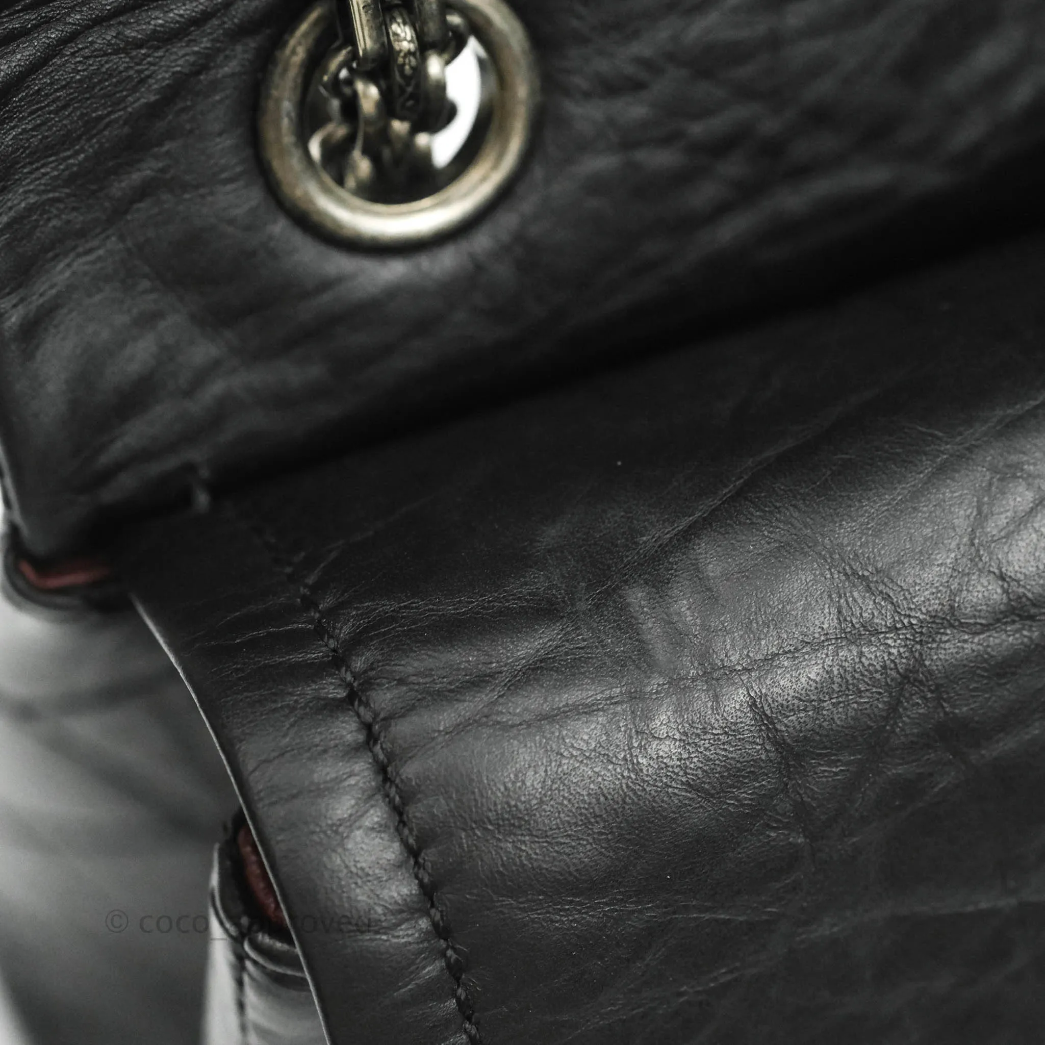 Chanel Quilted Reissue 226 Flap Black Aged Calfskin Ruthenium Hardware