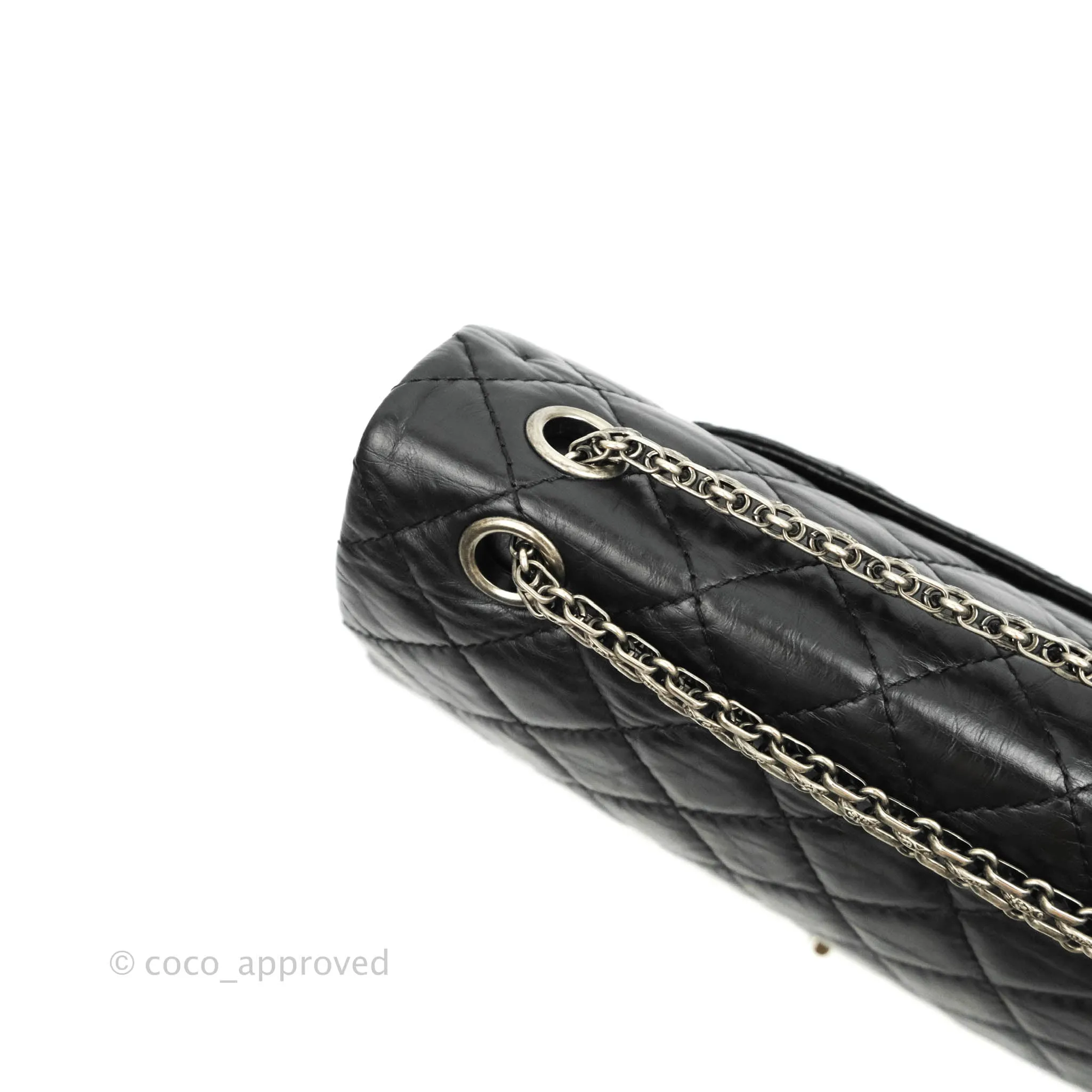 Chanel Quilted Reissue 226 Flap Black Aged Calfskin Ruthenium Hardware