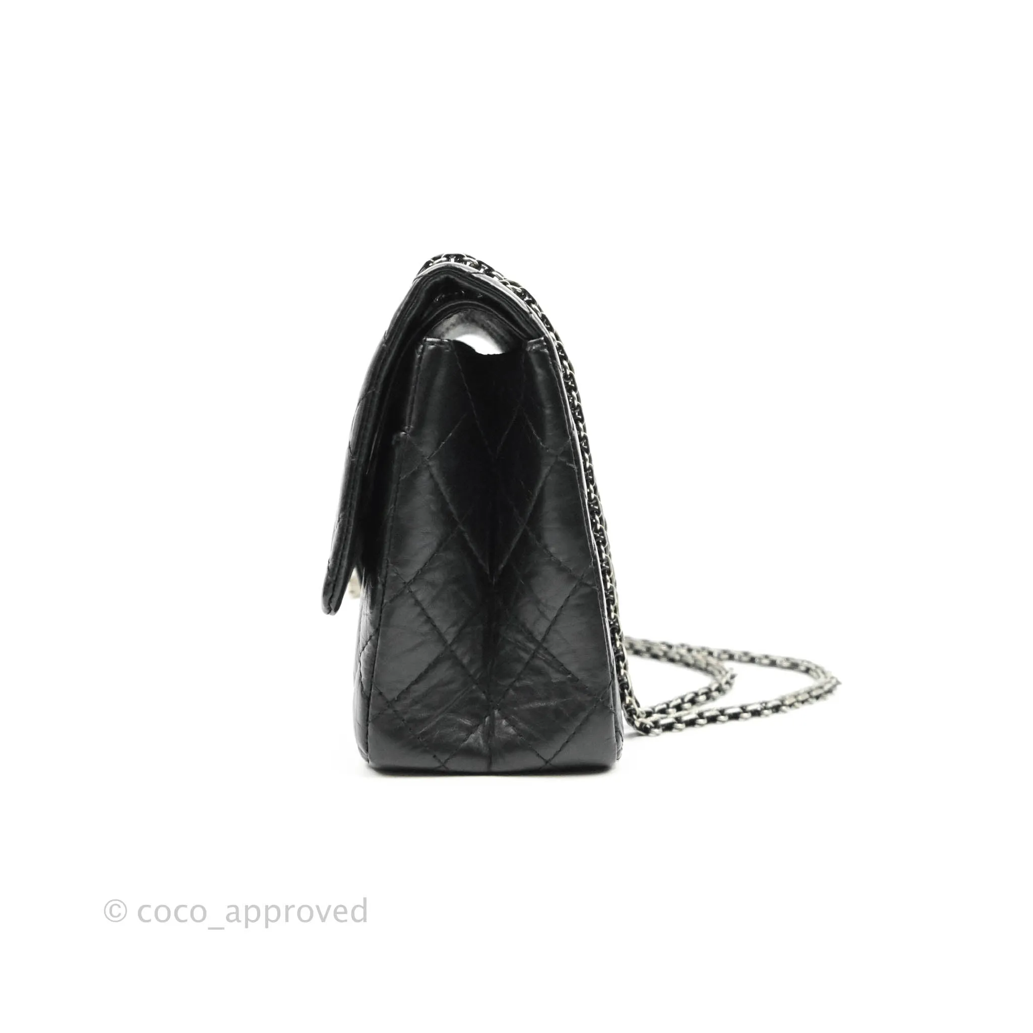 Chanel Quilted Reissue 226 Flap Black Aged Calfskin Ruthenium Hardware
