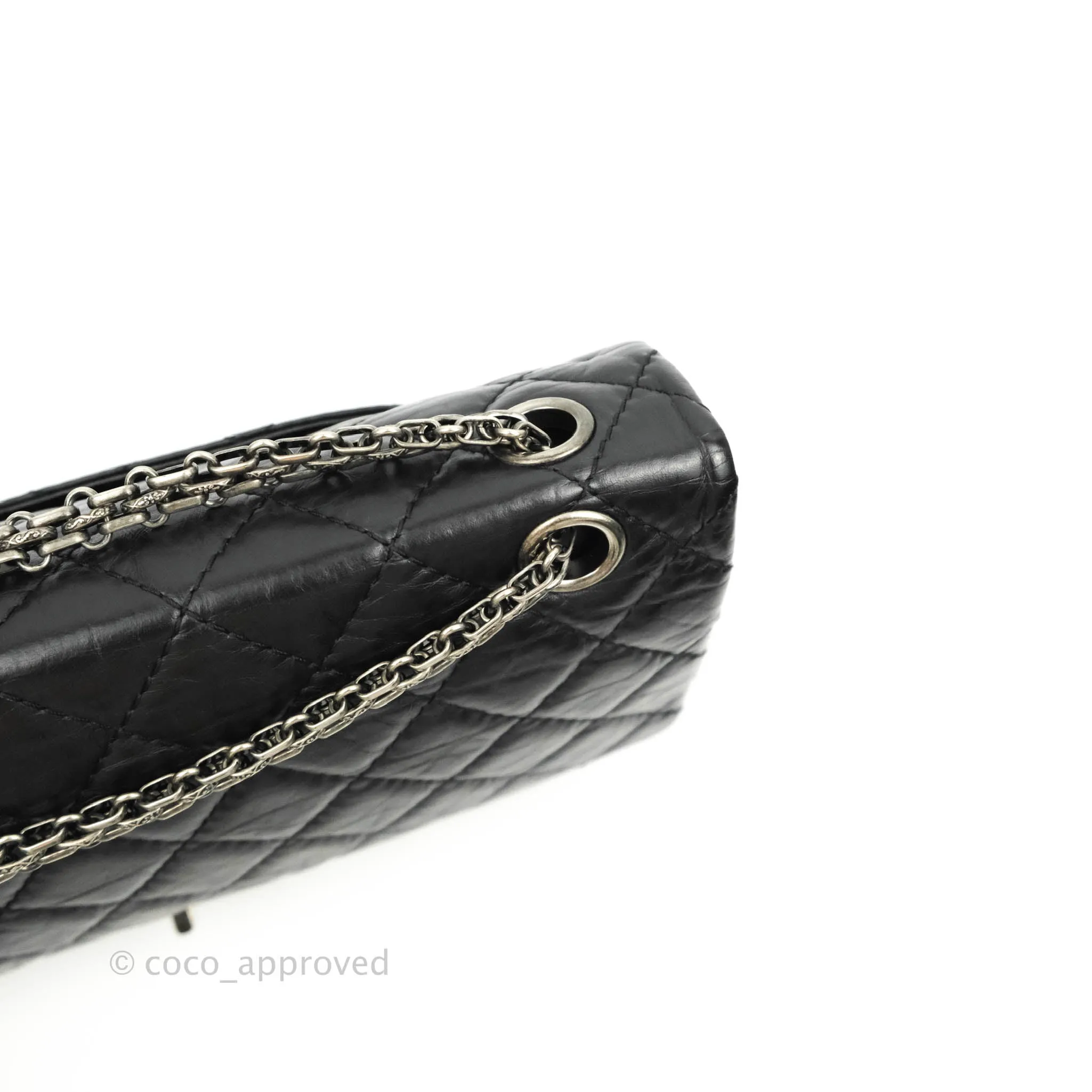 Chanel Quilted Reissue 226 Flap Black Aged Calfskin Ruthenium Hardware