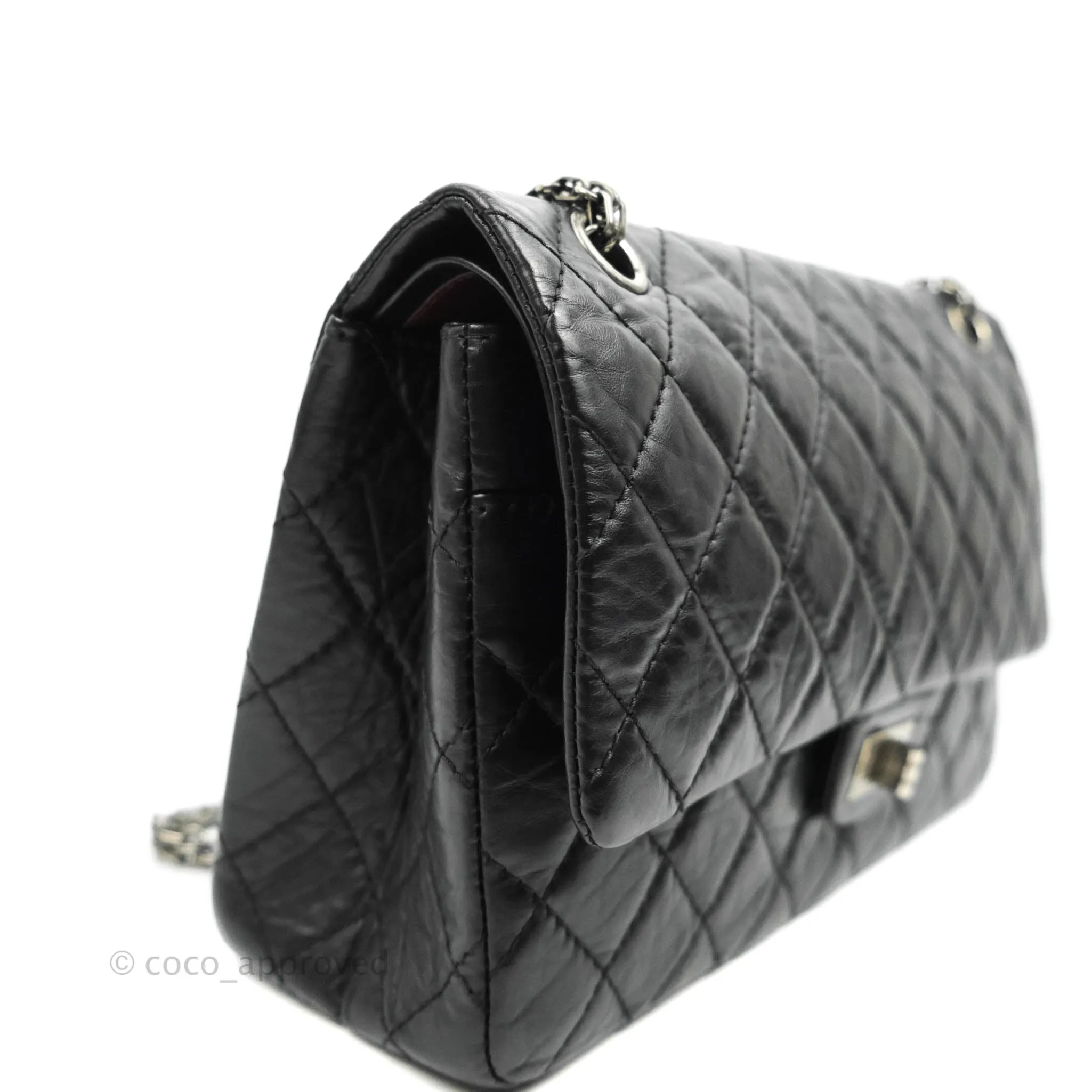 Chanel Quilted Reissue 226 Flap Black Aged Calfskin Ruthenium Hardware