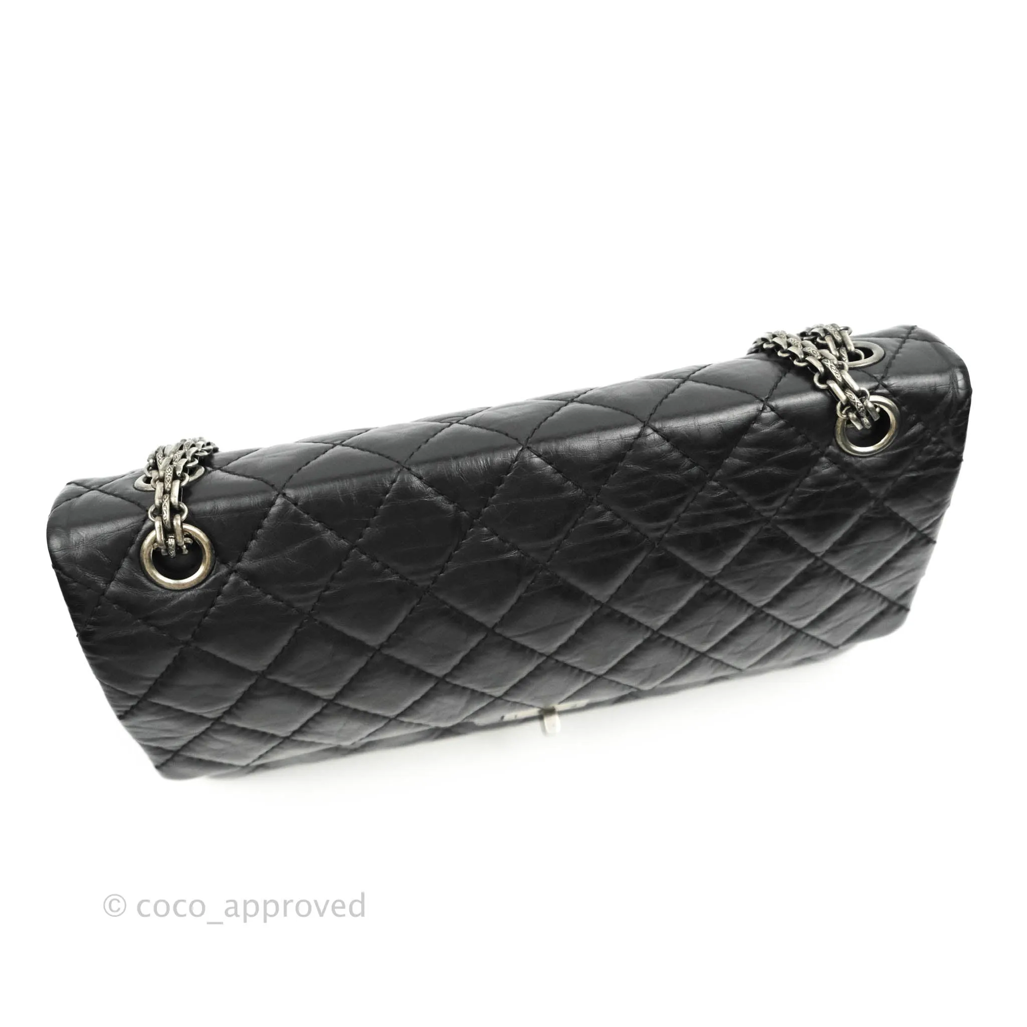 Chanel Quilted Reissue 226 Flap Black Aged Calfskin Ruthenium Hardware