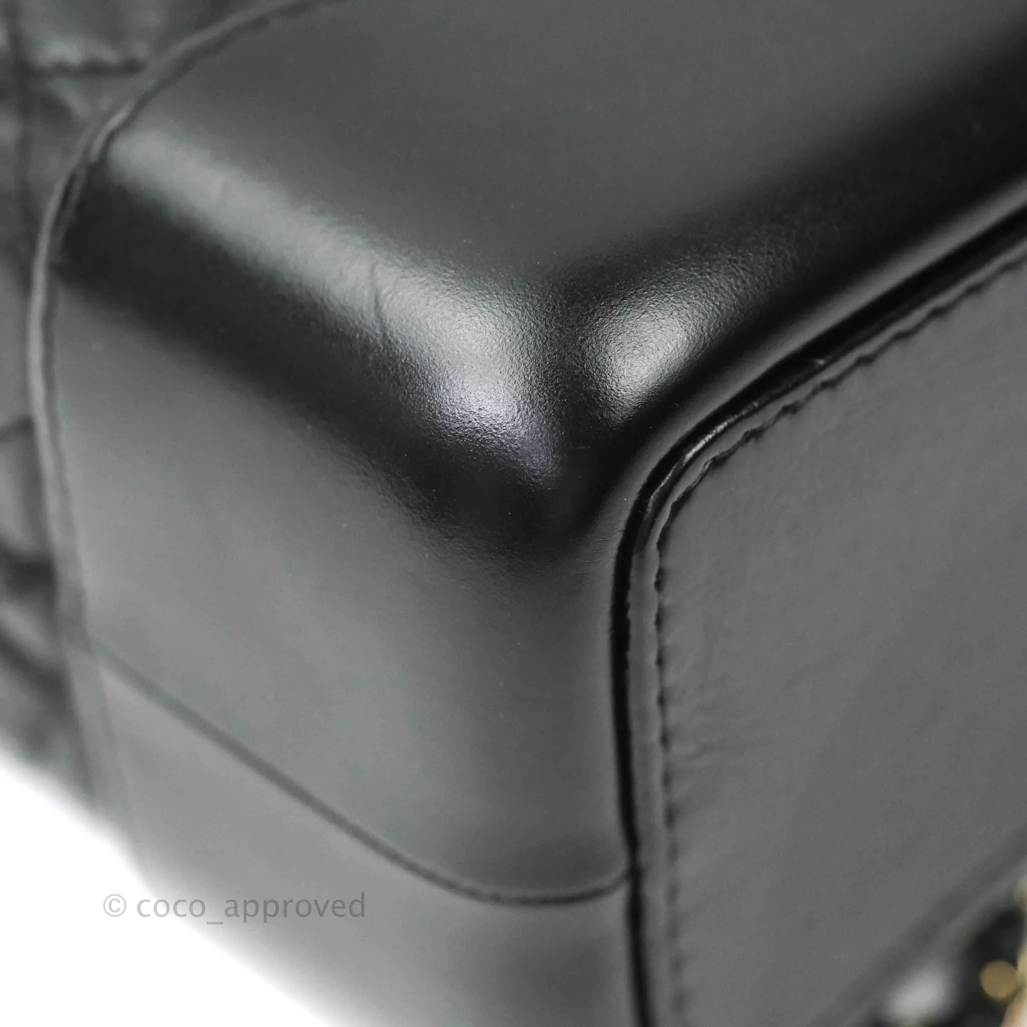 Chanel Quilted Small Gabrielle Backpack Black Aged Calfskin