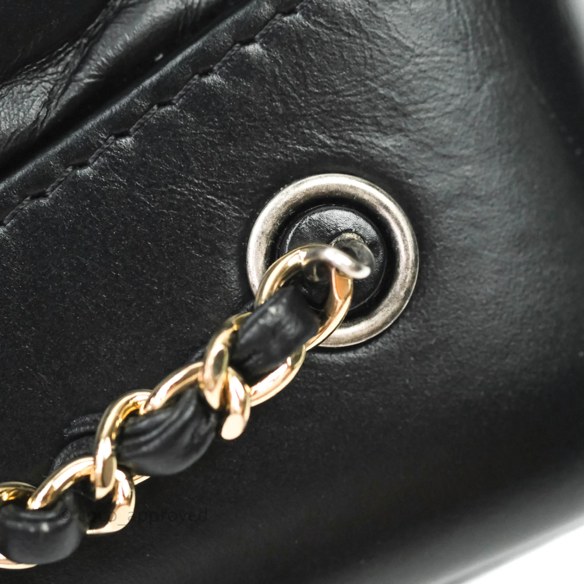 Chanel Quilted Small Gabrielle Backpack Black Aged Calfskin