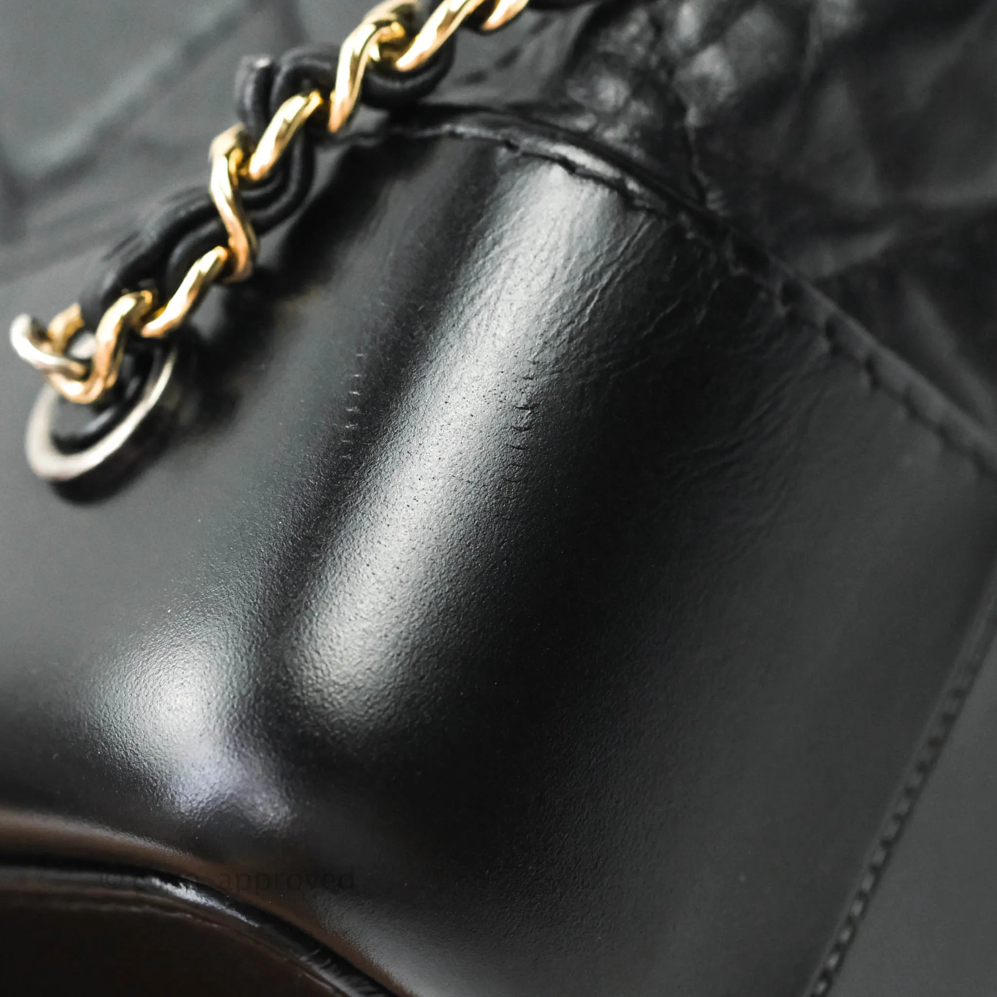 Chanel Quilted Small Gabrielle Backpack Black Aged Calfskin