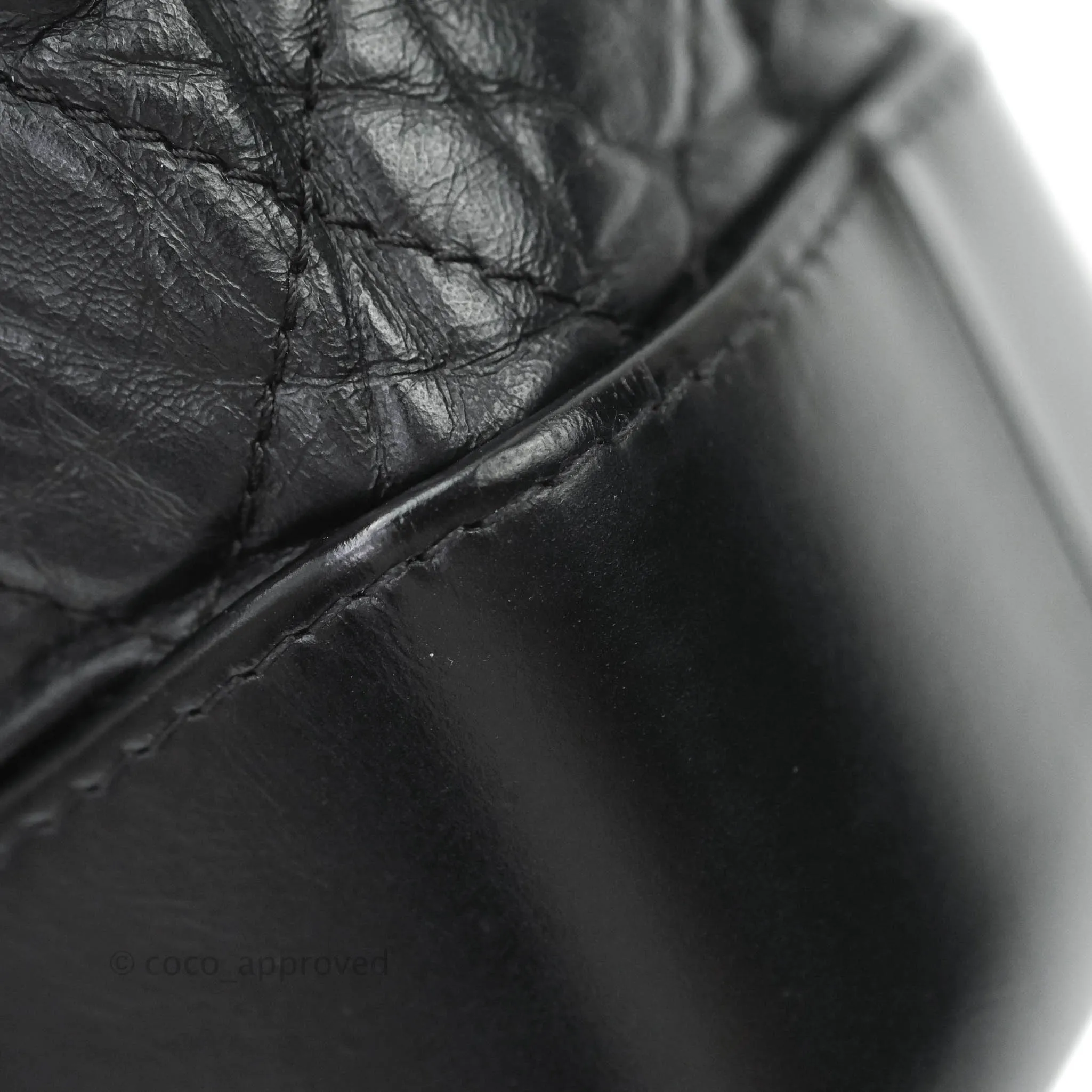 Chanel Quilted Small Gabrielle Backpack Black Aged Calfskin