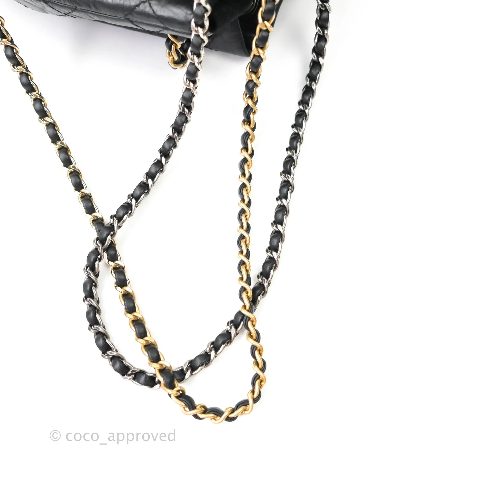 Chanel Quilted Small Gabrielle Backpack Black Aged Calfskin