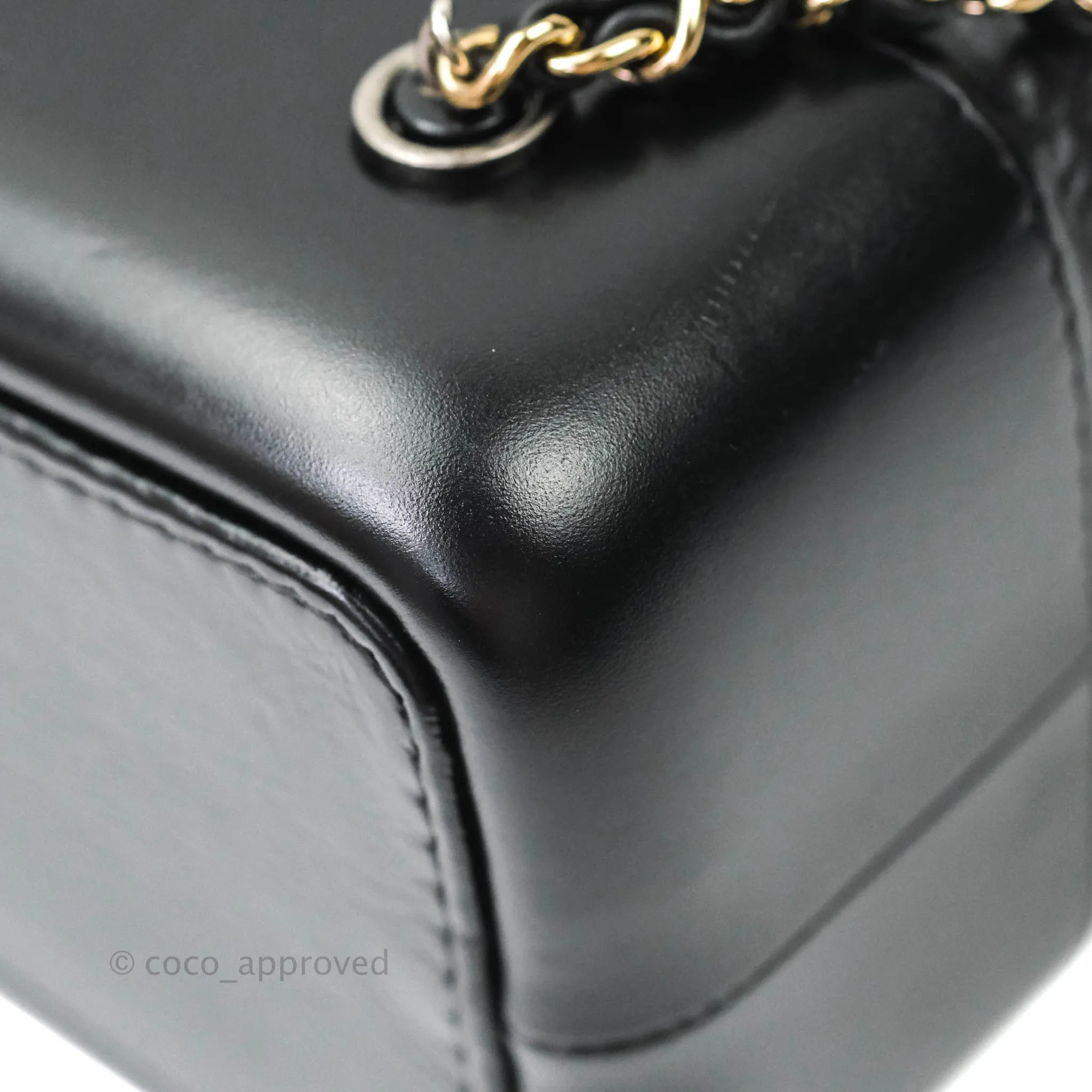 Chanel Quilted Small Gabrielle Backpack Black Aged Calfskin