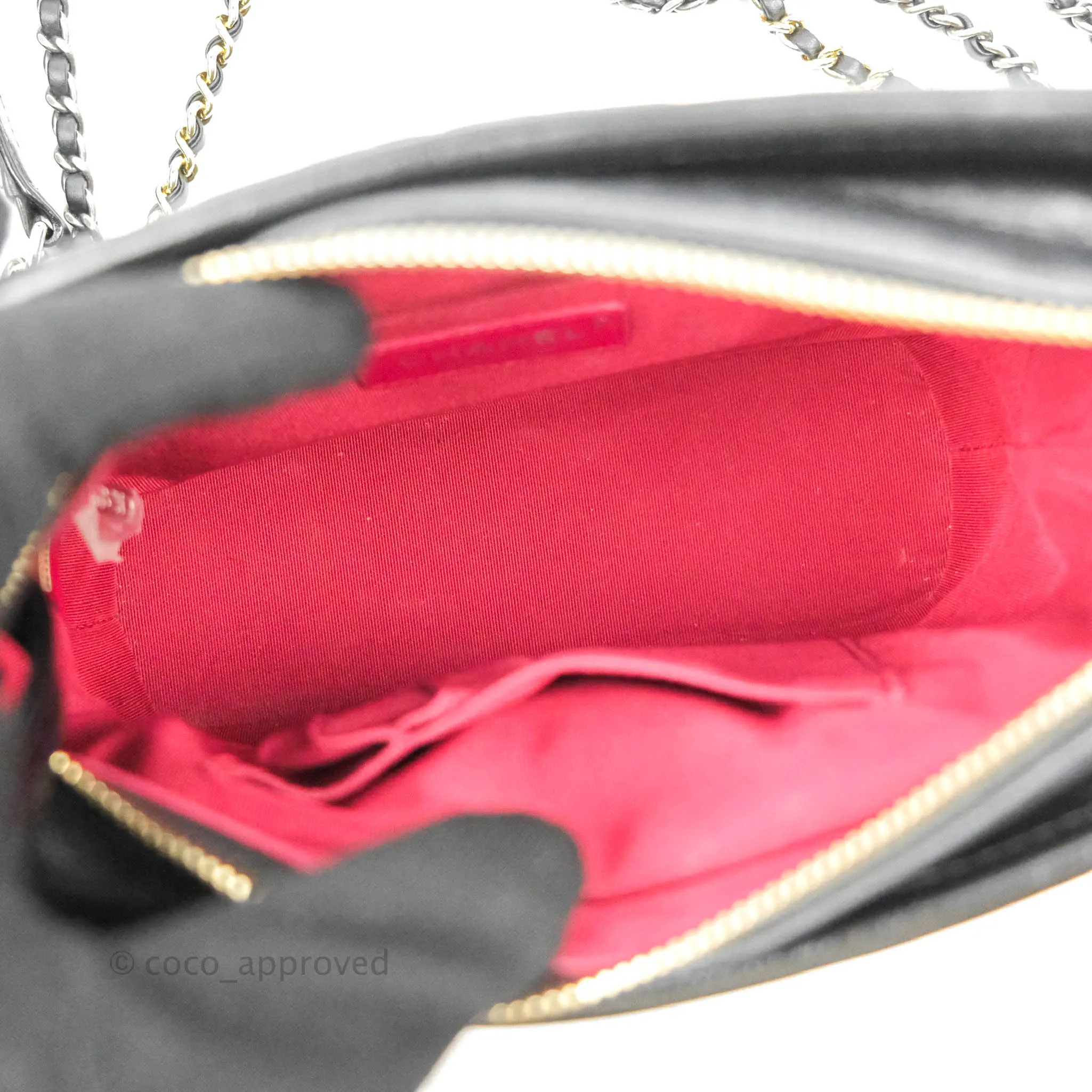 Chanel Quilted Small Gabrielle Hobo Black Calfskin Mixed Hardware