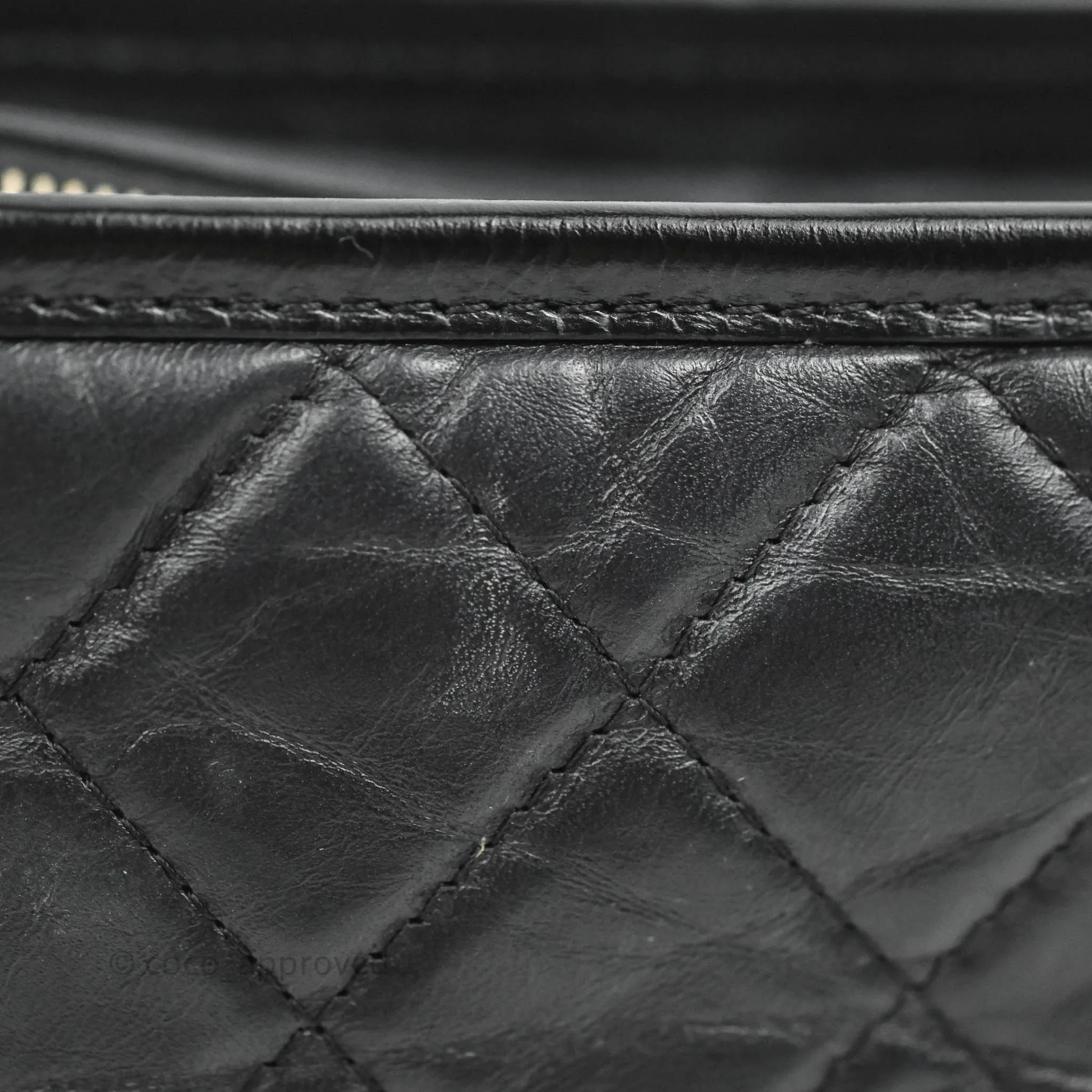 Chanel Quilted Small Gabrielle Hobo Black Calfskin Mixed Hardware