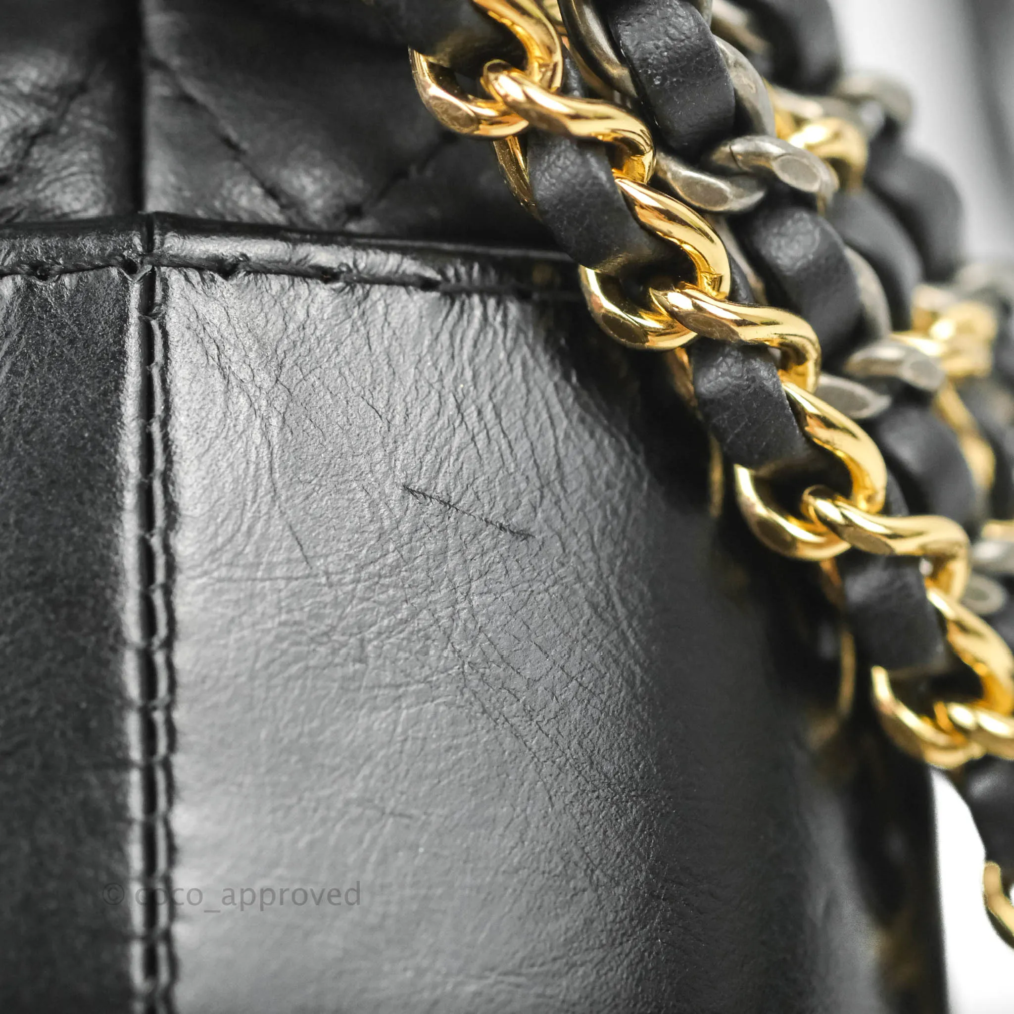 Chanel Quilted Small Gabrielle Hobo Black Calfskin Mixed Hardware