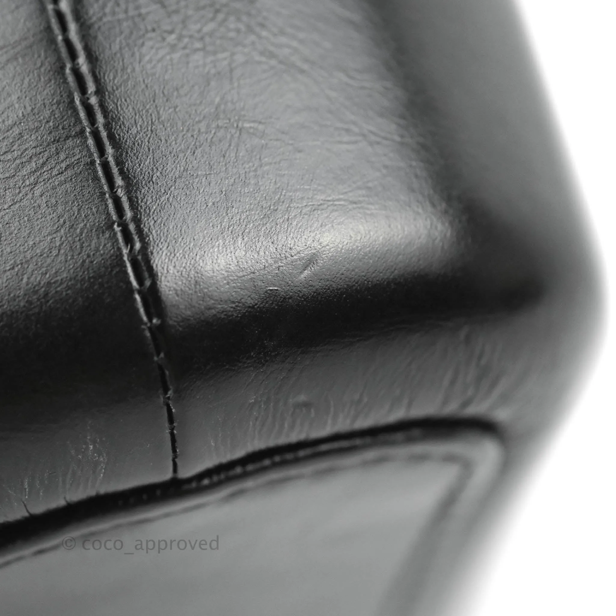 Chanel Quilted Small Gabrielle Hobo Black Calfskin Mixed Hardware