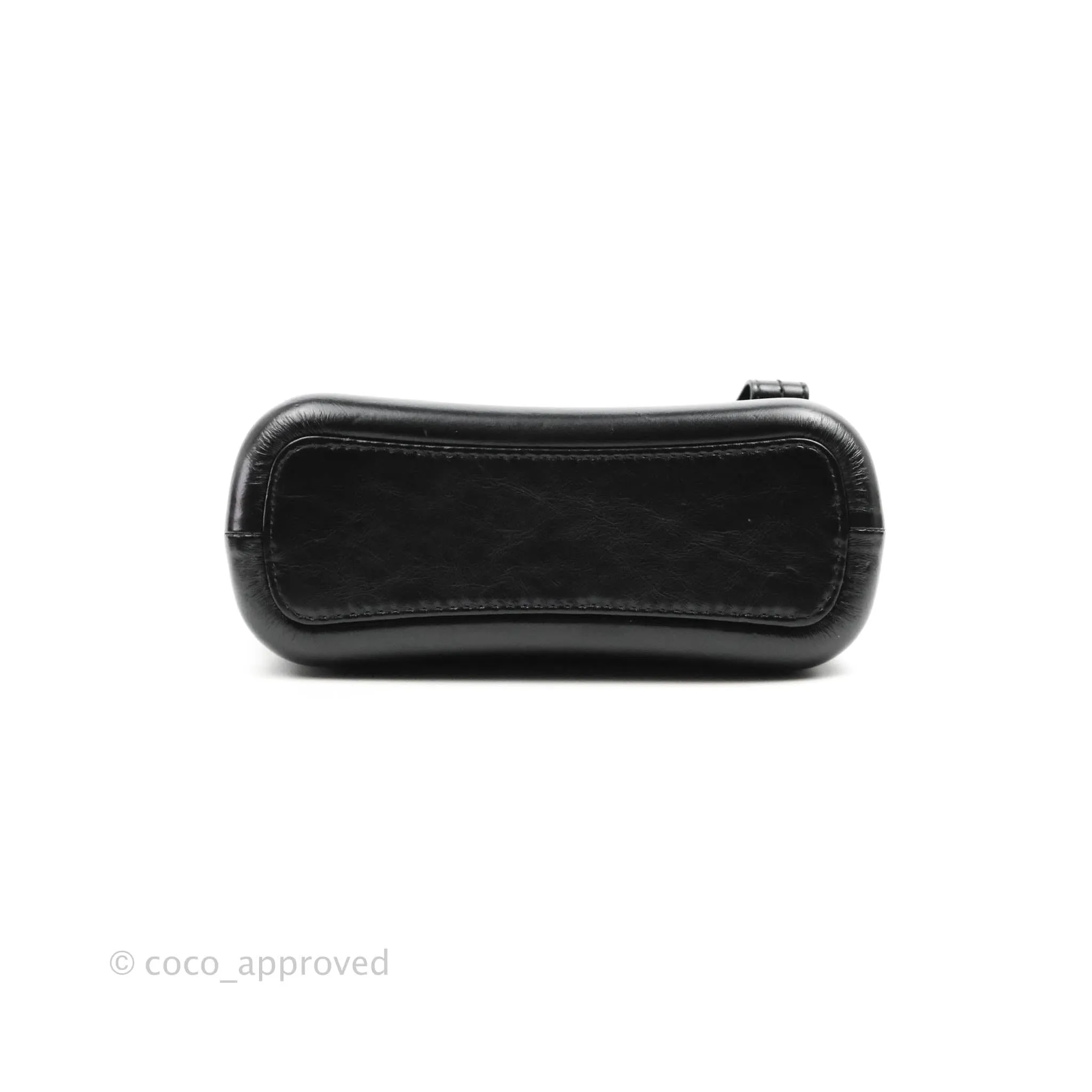 Chanel Quilted Small Gabrielle Hobo Black Calfskin Mixed Hardware