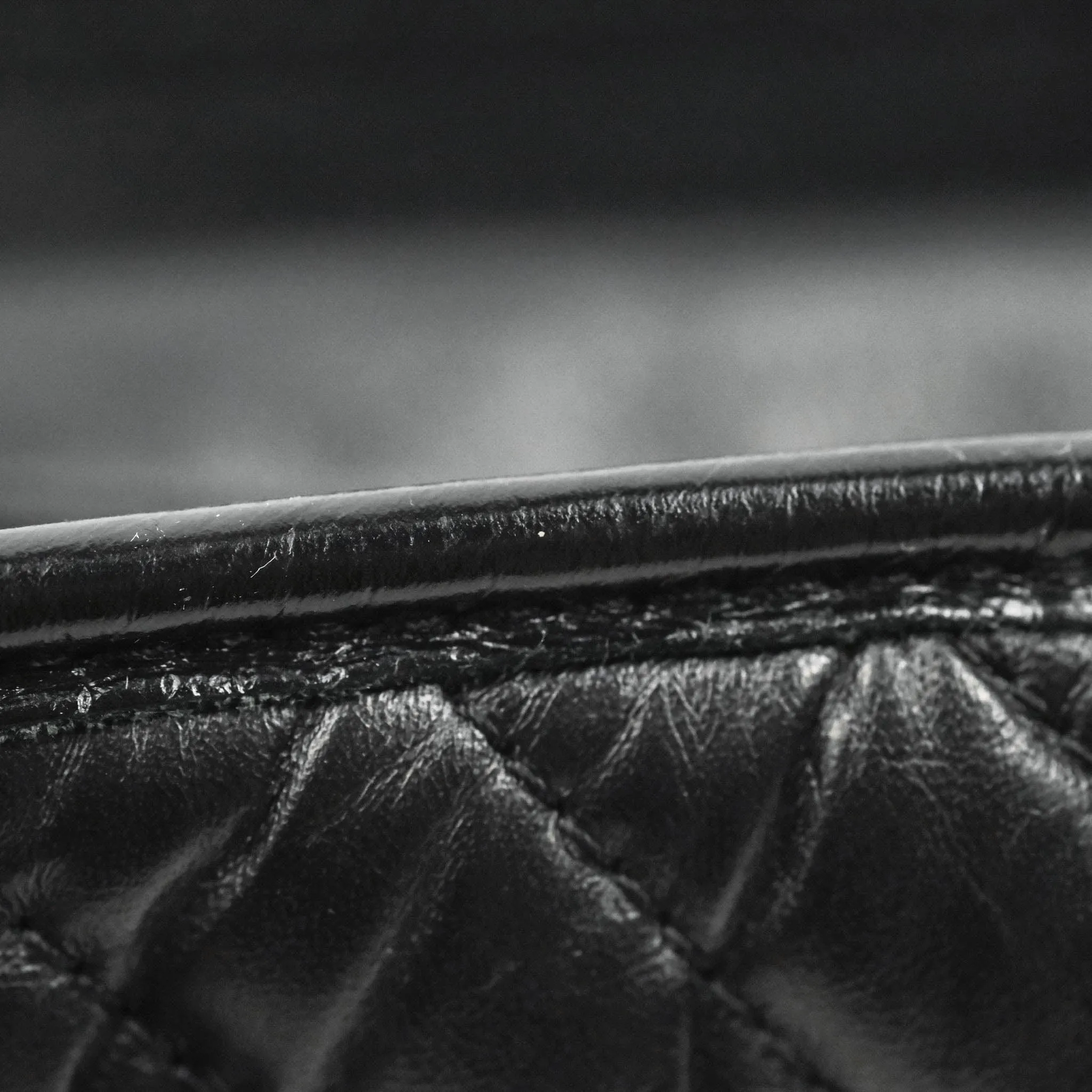 Chanel Quilted Small Gabrielle Hobo Black Chevron Aged Calfskin Mixed Hardware