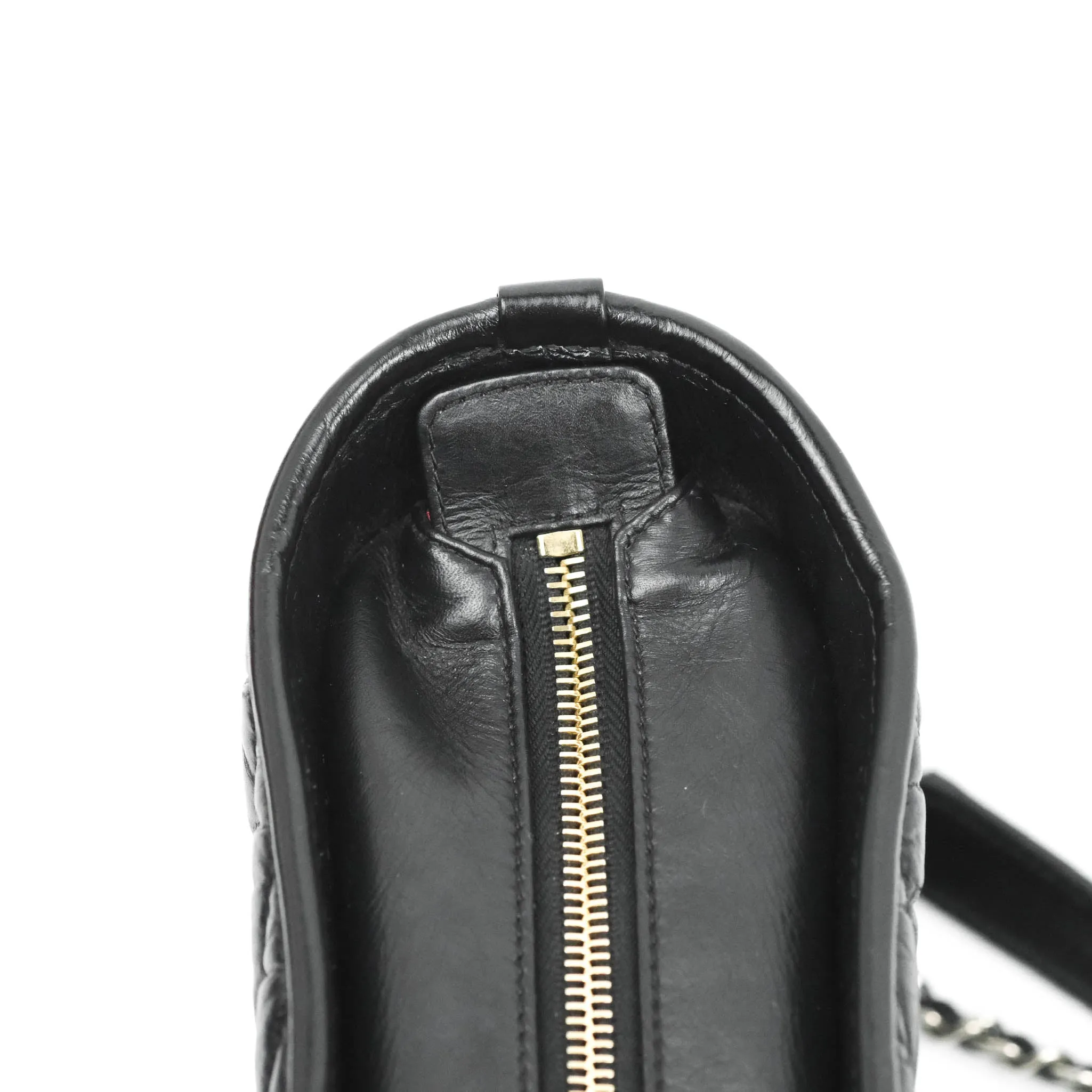 Chanel Quilted Small Gabrielle Hobo Black Chevron Aged Calfskin Mixed Hardware