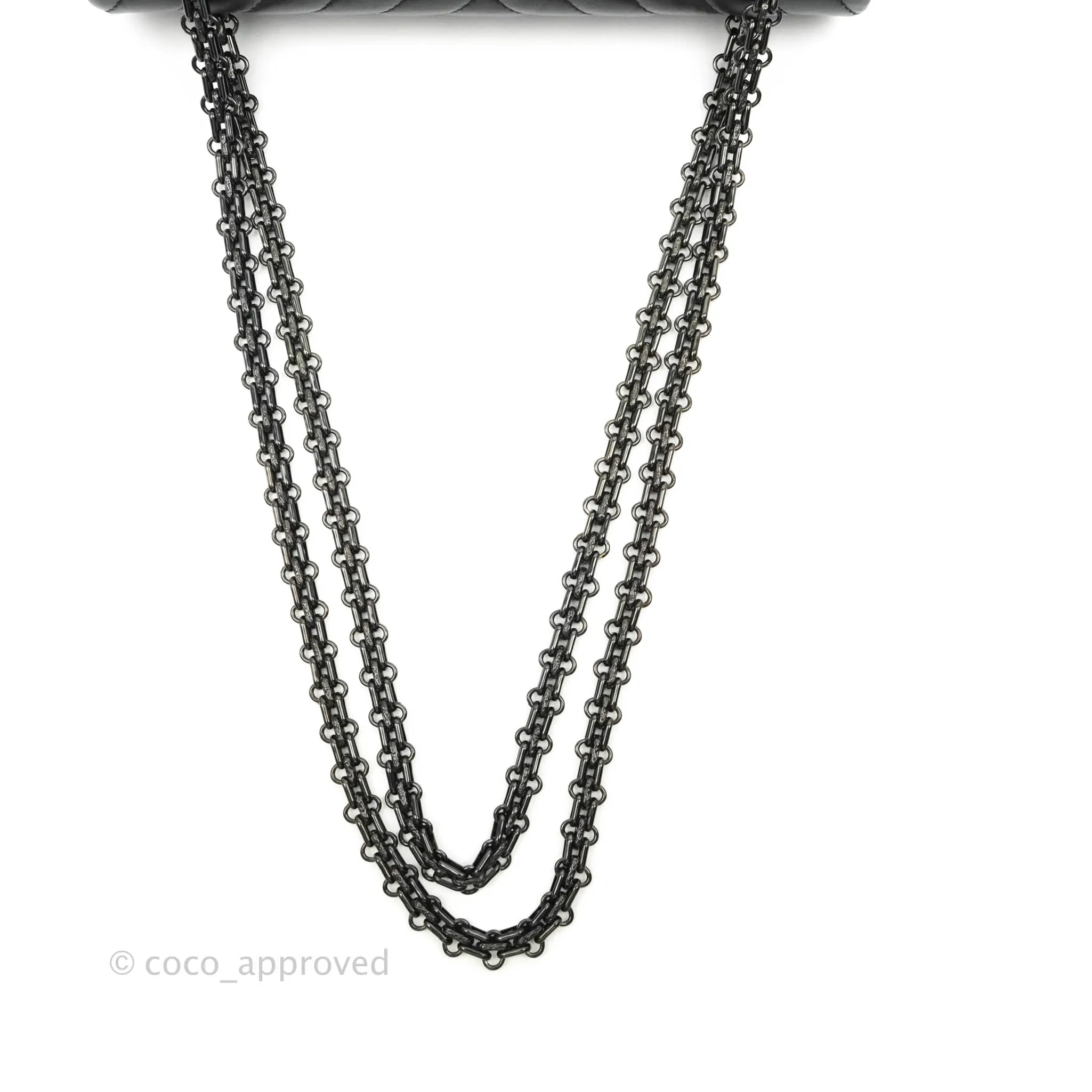 Chanel Reissue 225 Chevron Aged Calfskin So Black