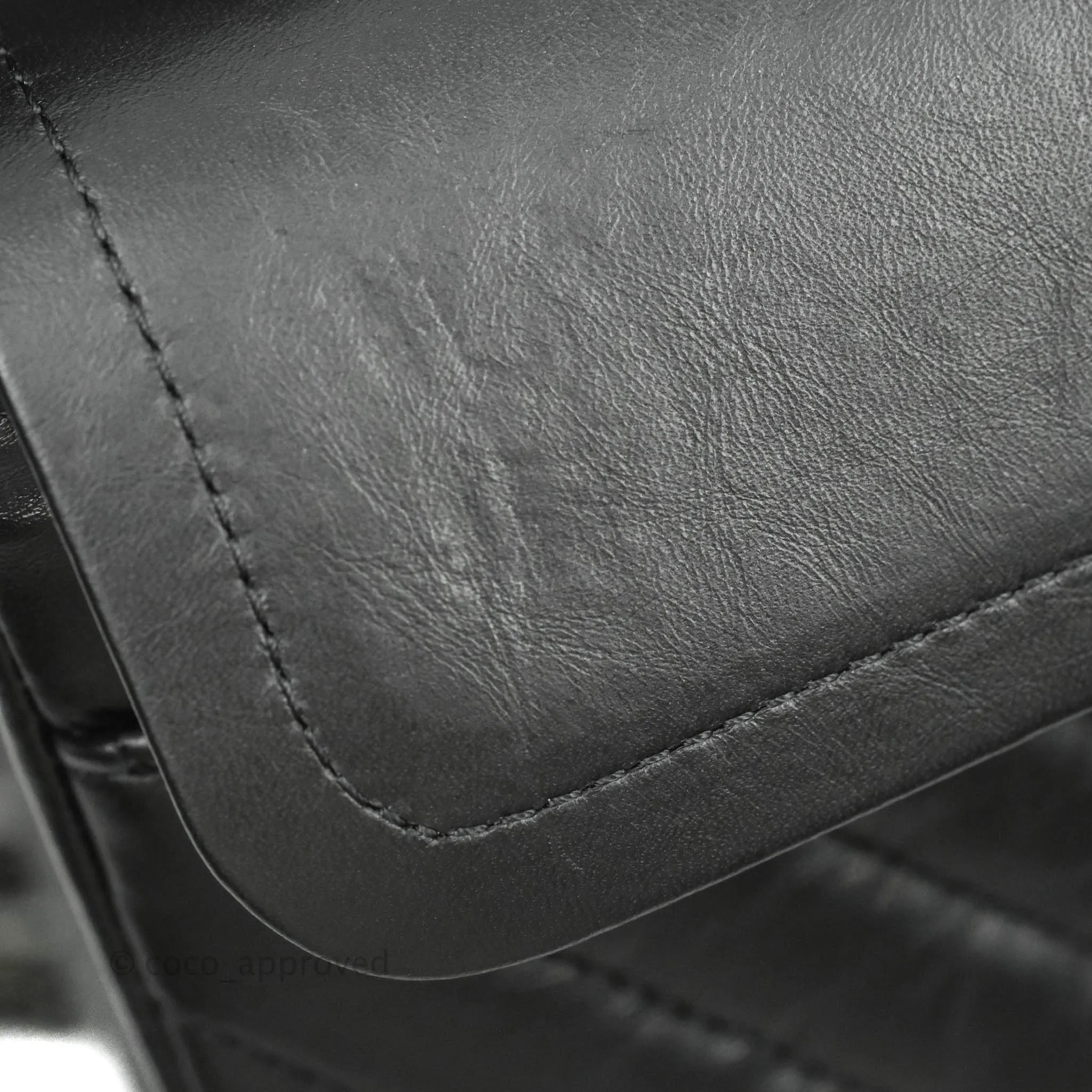 Chanel Reissue 225 Chevron Aged Calfskin So Black