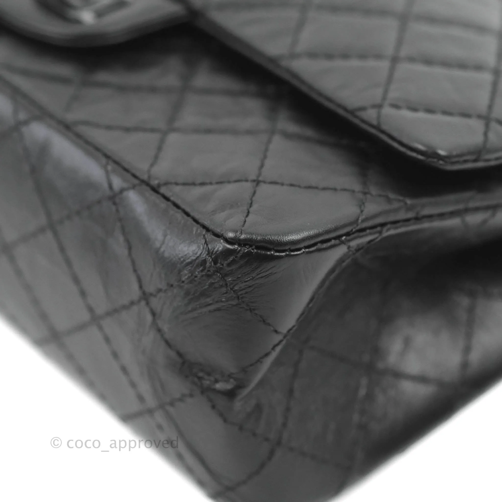 Chanel Reissue 225 Quilted Aged Calfskin So Black