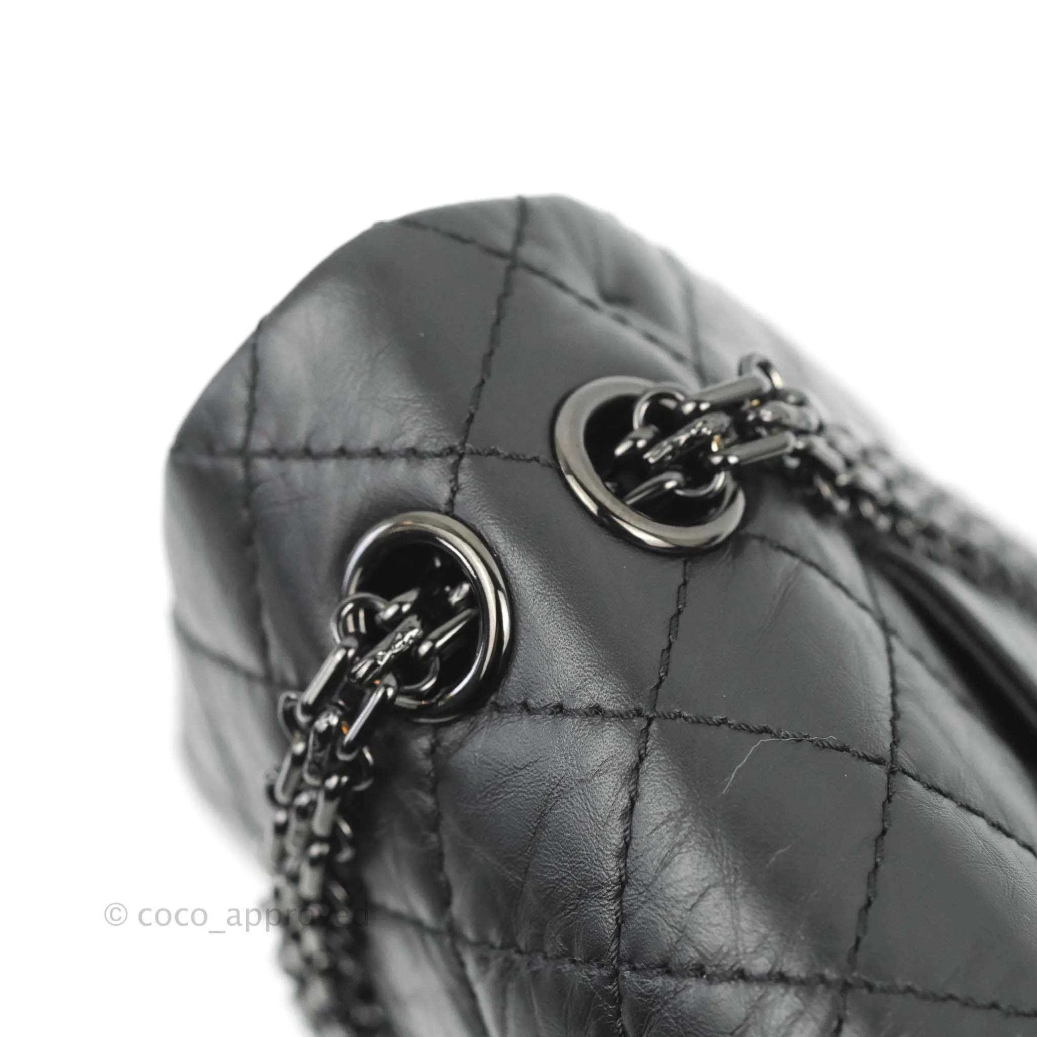 Chanel Reissue 225 Quilted Aged Calfskin So Black