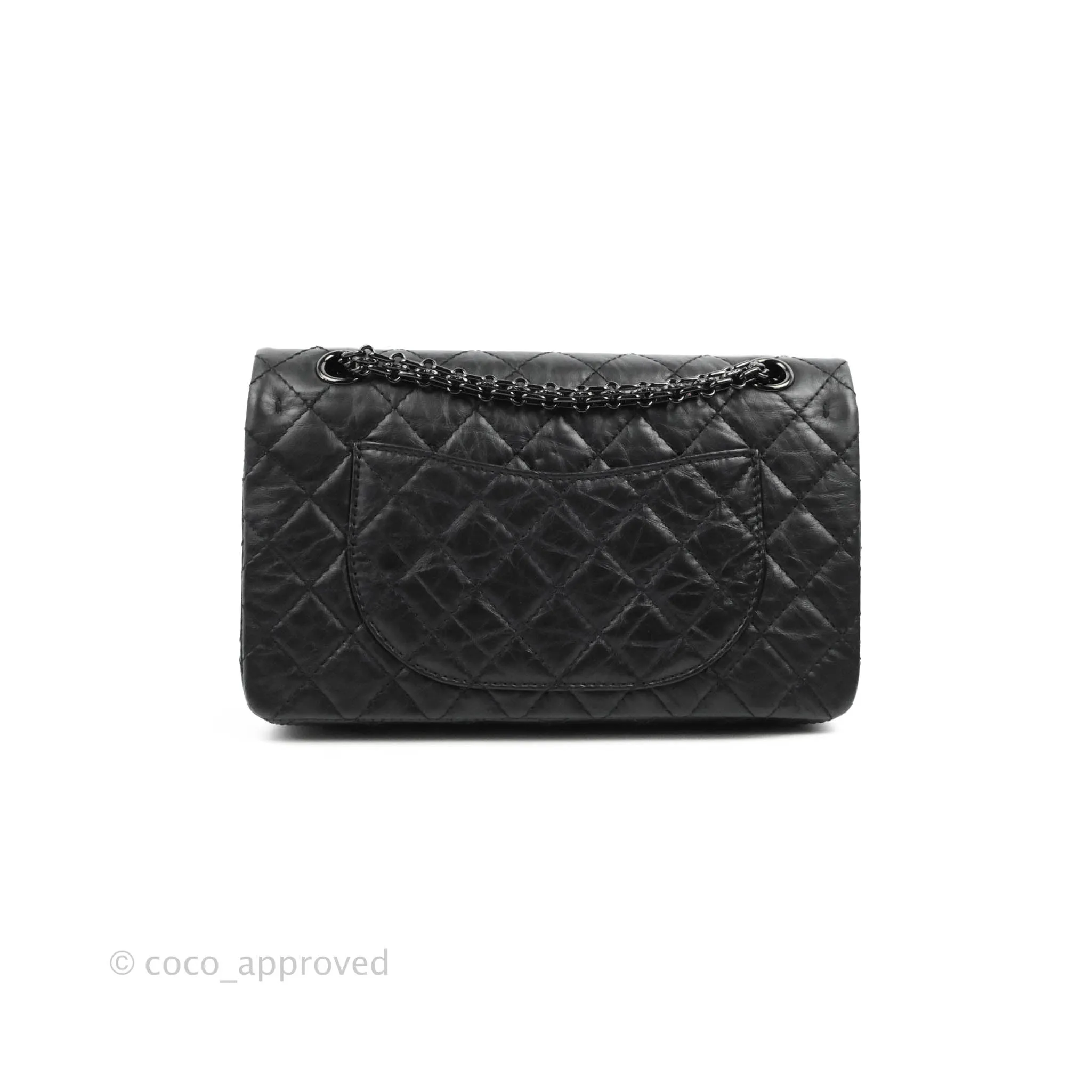 Chanel Reissue 225 Quilted Aged Calfskin So Black