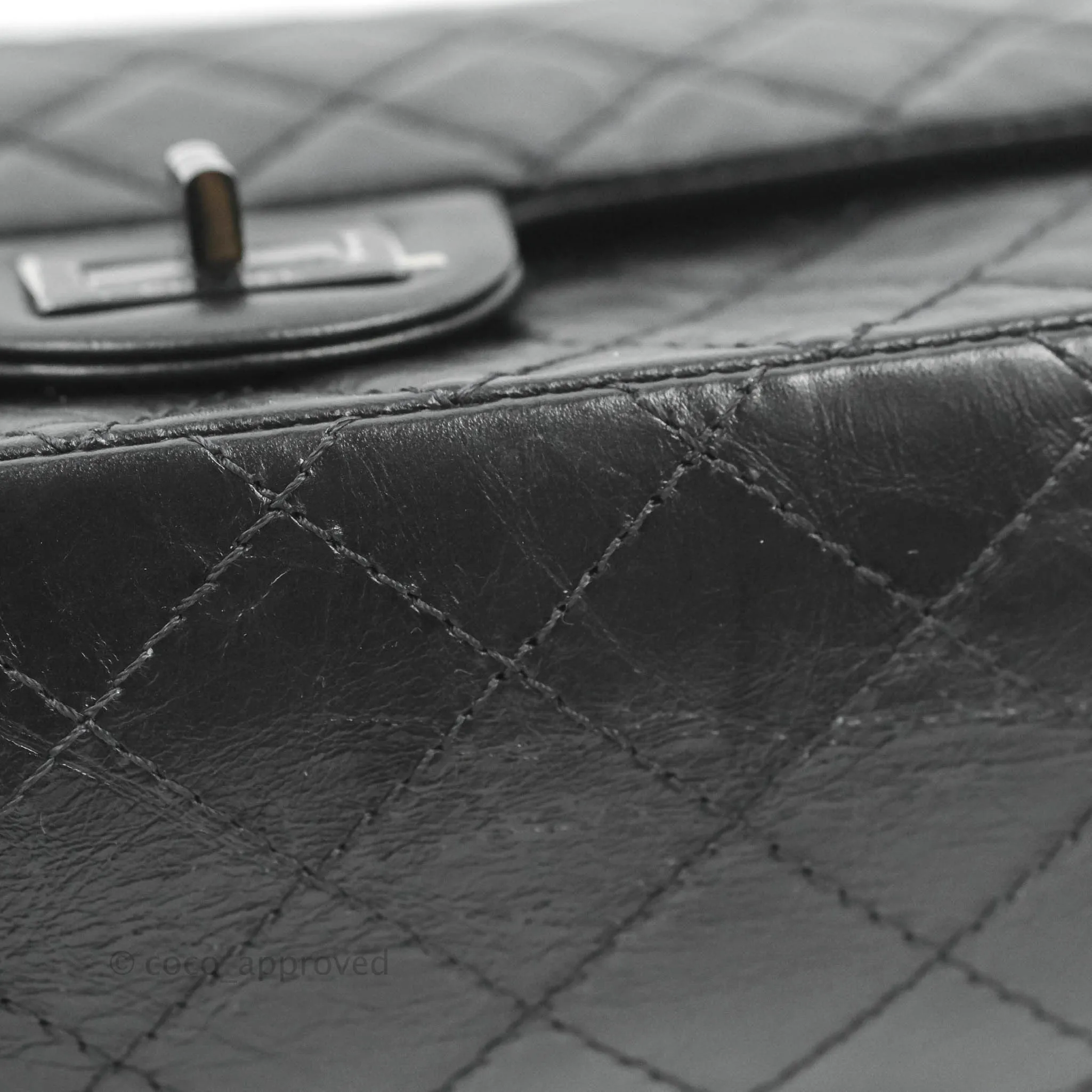 Chanel Reissue 225 Quilted Aged Calfskin So Black
