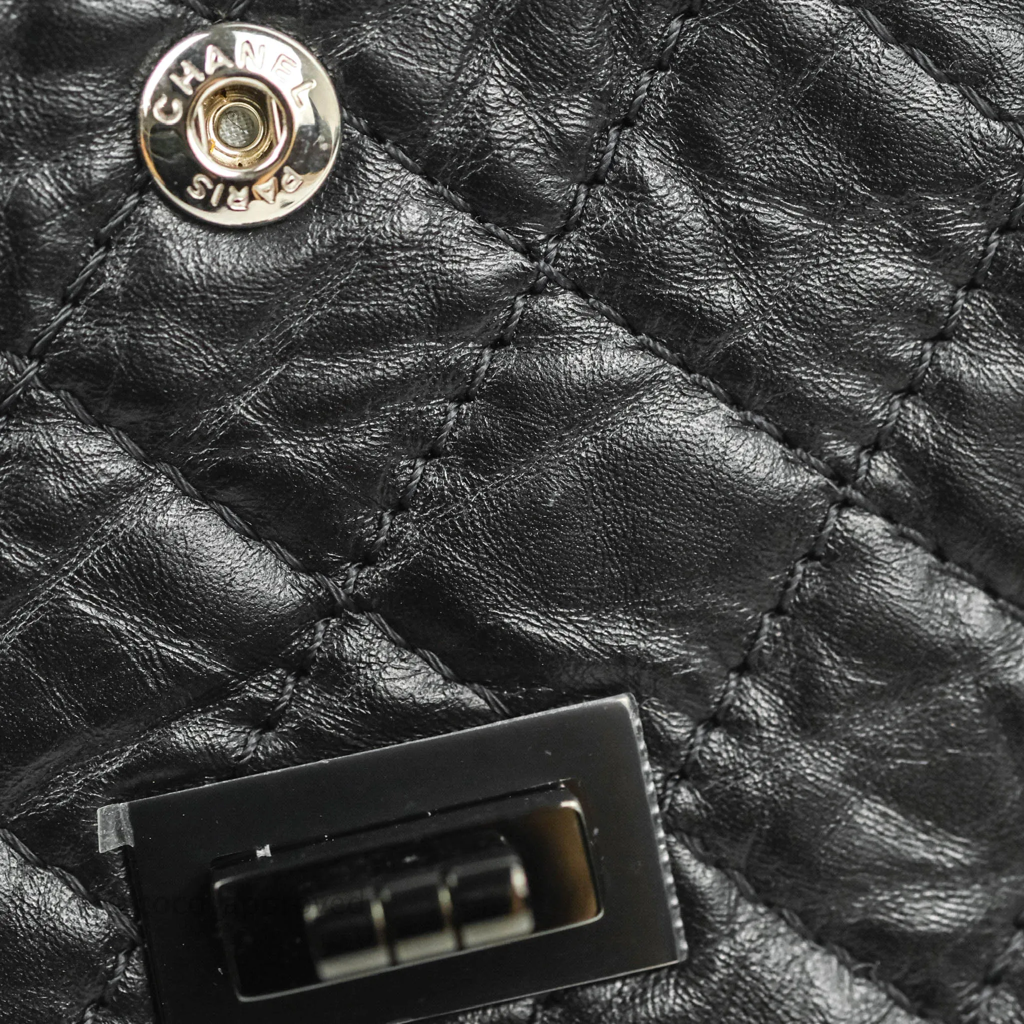 Chanel Reissue 225 Quilted Aged Calfskin So Black
