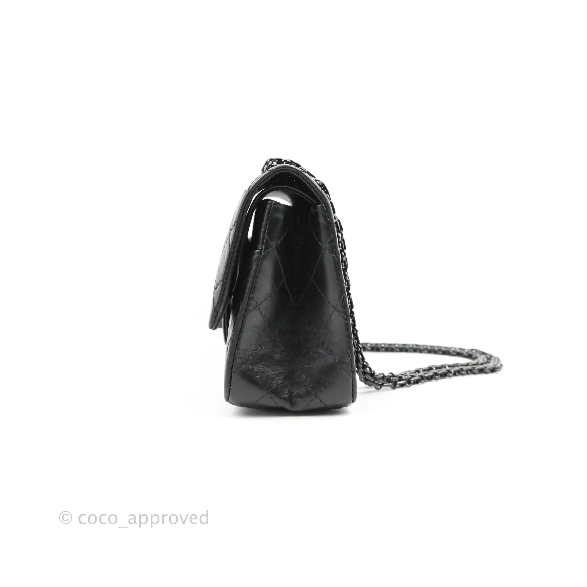 Chanel Reissue 225 Quilted Aged Calfskin So Black