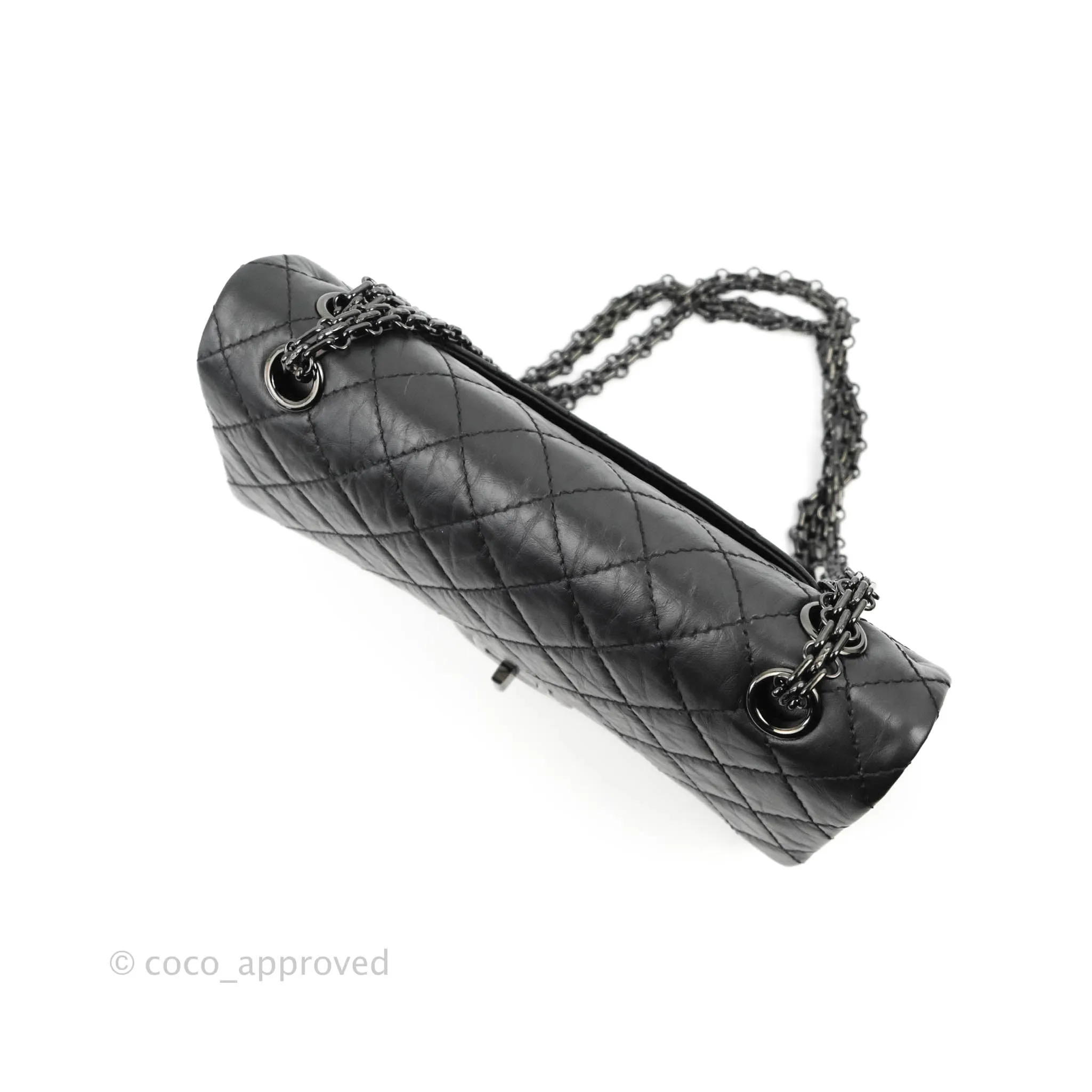 Chanel Reissue 225 Quilted Aged Calfskin So Black