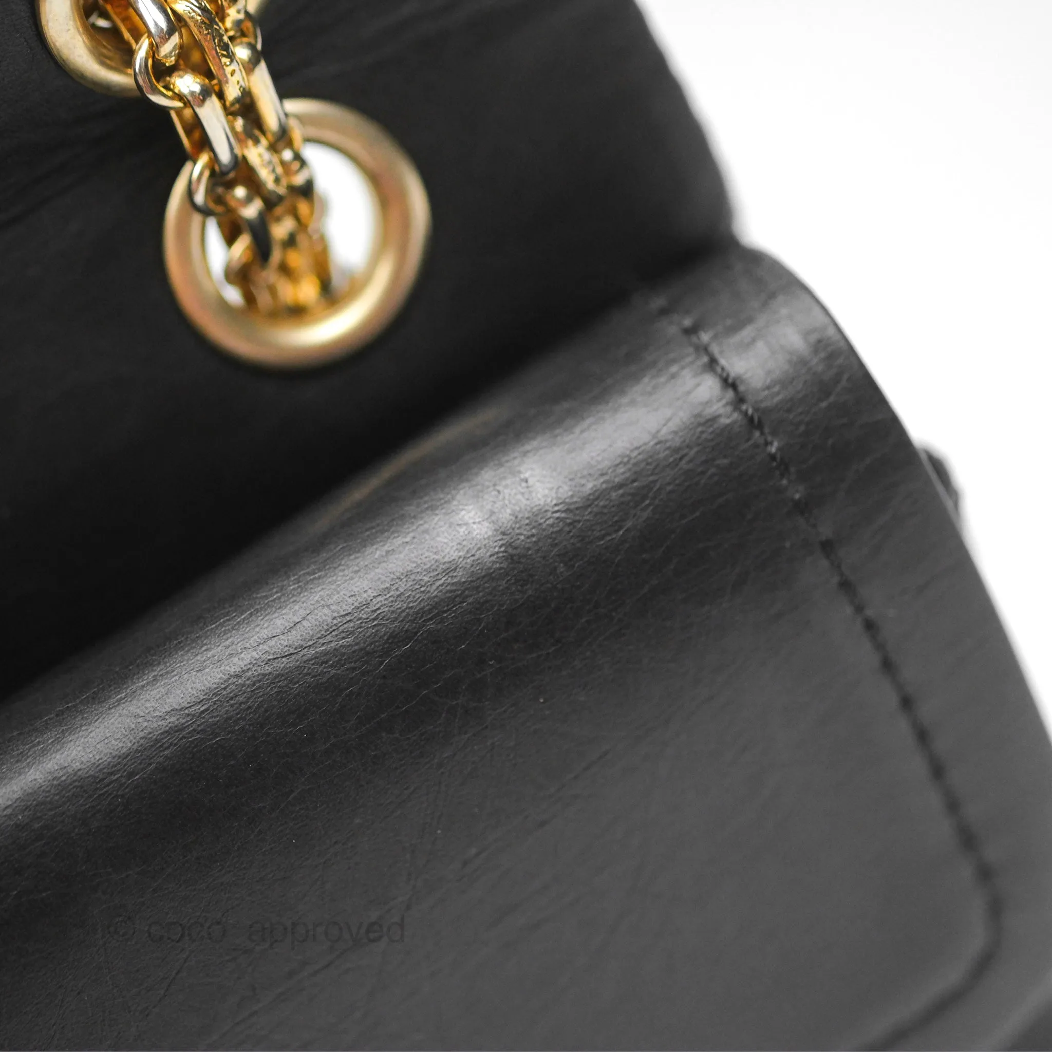Chanel Reissue 225 Quilted Black Aged Calfskin Aged Gold Hardware
