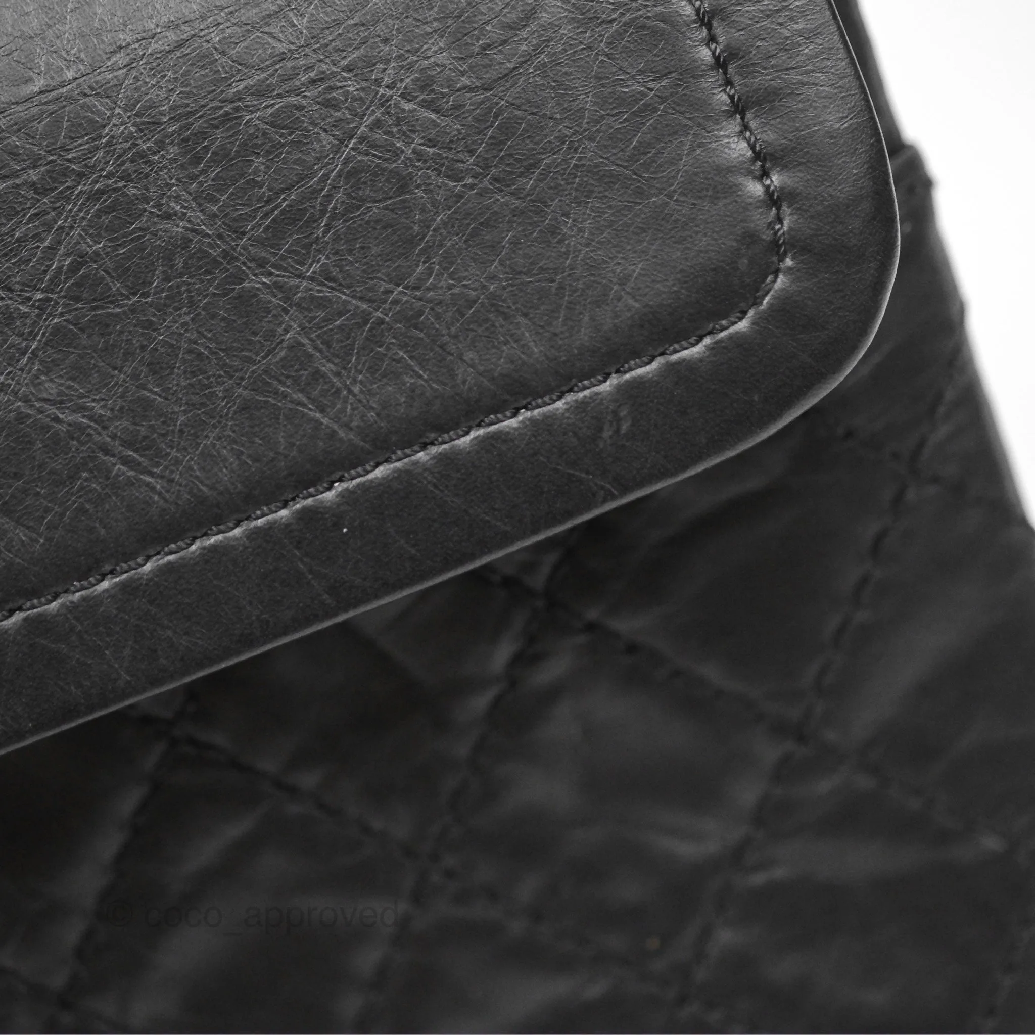 Chanel Reissue 225 Quilted Black Aged Calfskin Aged Gold Hardware