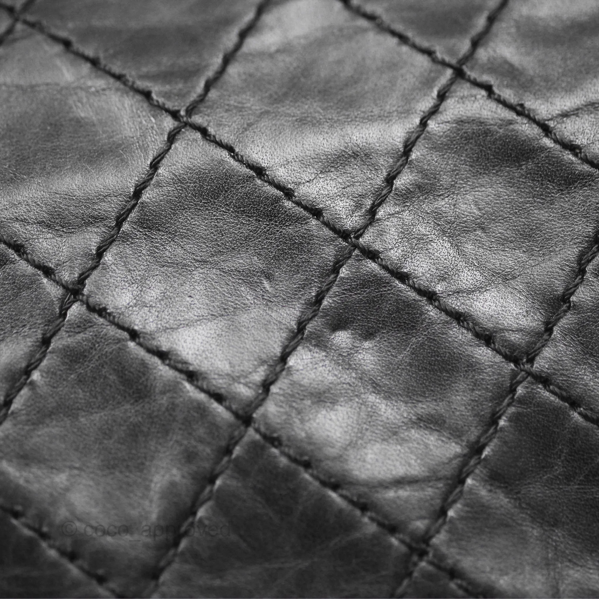 Chanel Reissue 225 Quilted Black Aged Calfskin Aged Gold Hardware