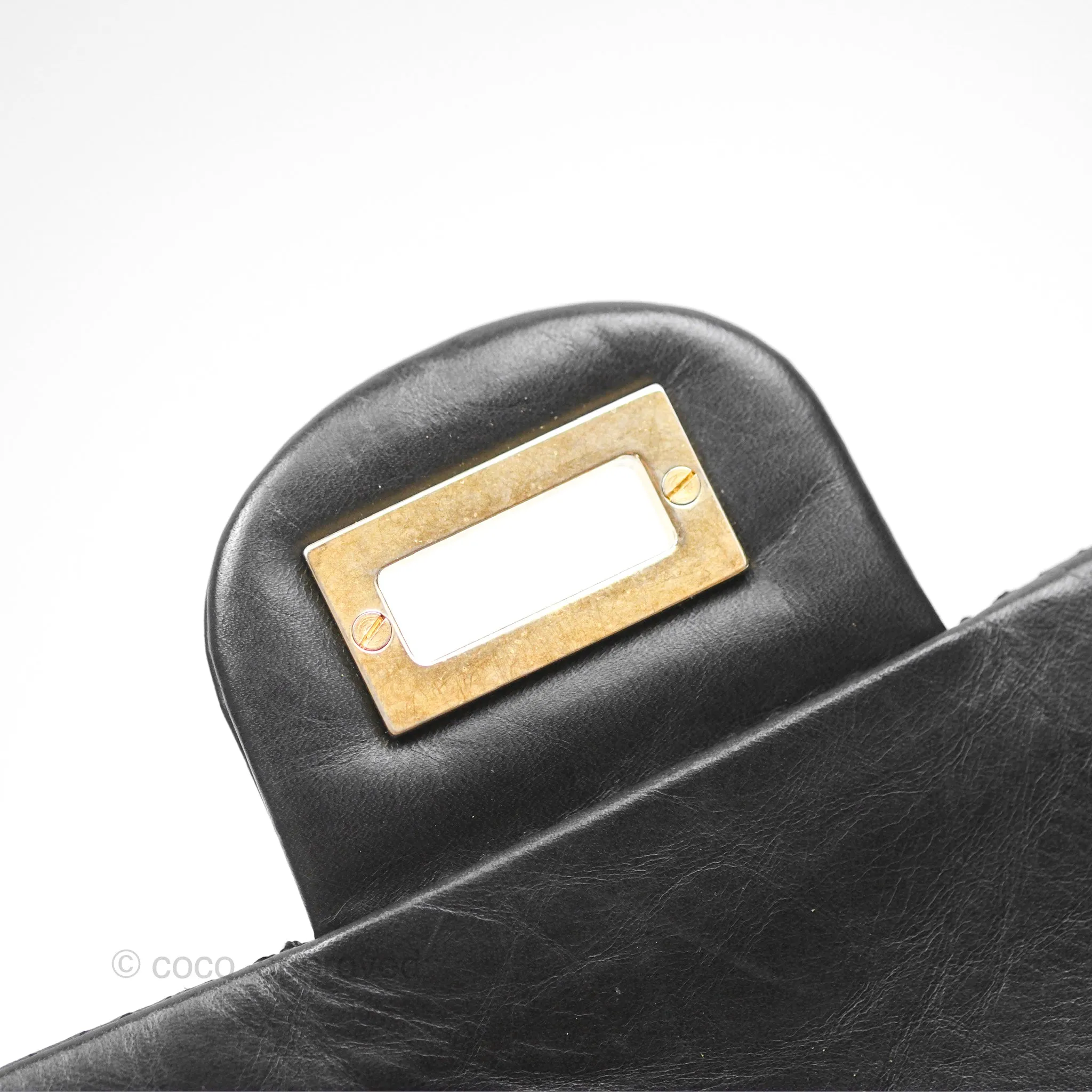 Chanel Reissue 225 Quilted Black Aged Calfskin Aged Gold Hardware