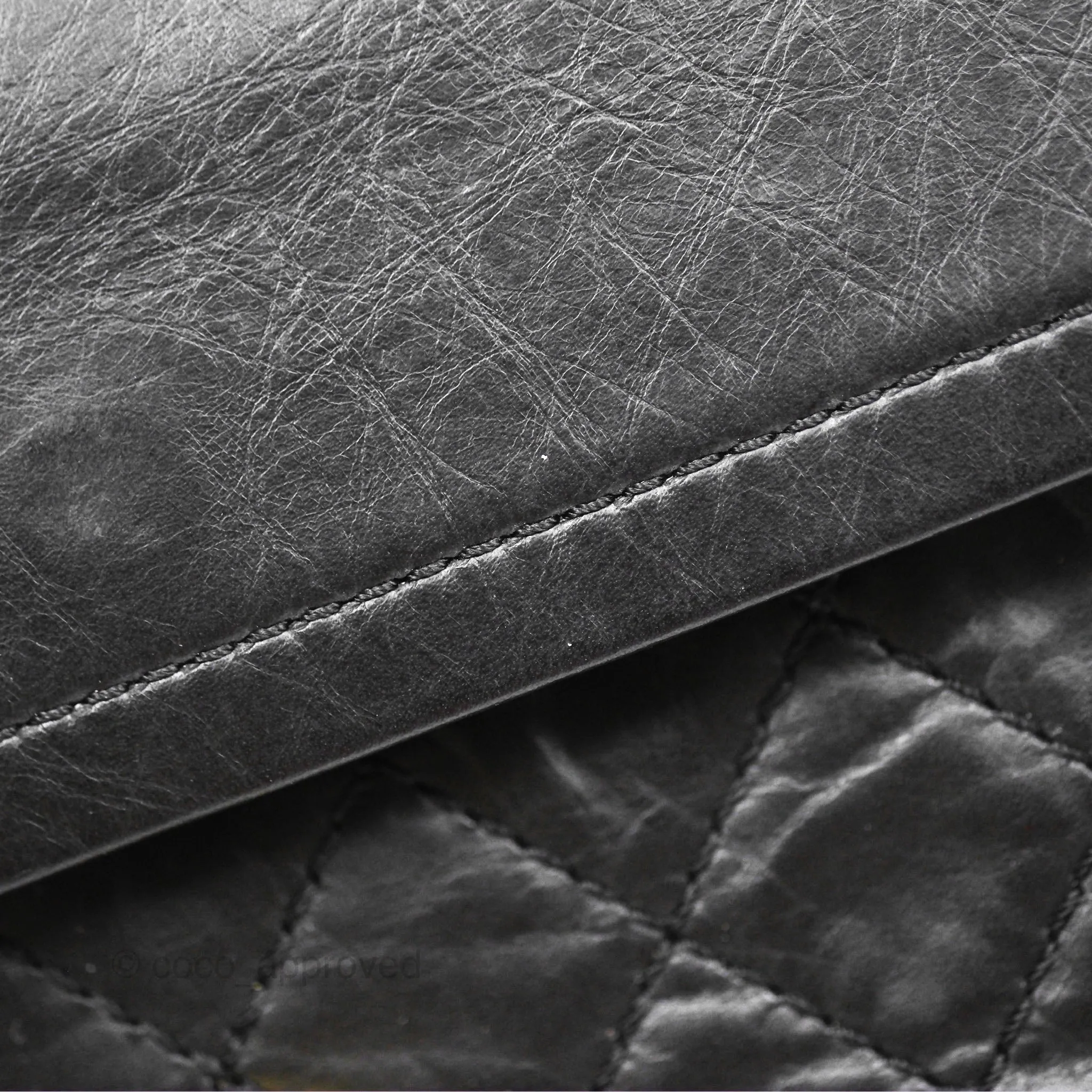 Chanel Reissue 225 Quilted Black Aged Calfskin Aged Gold Hardware