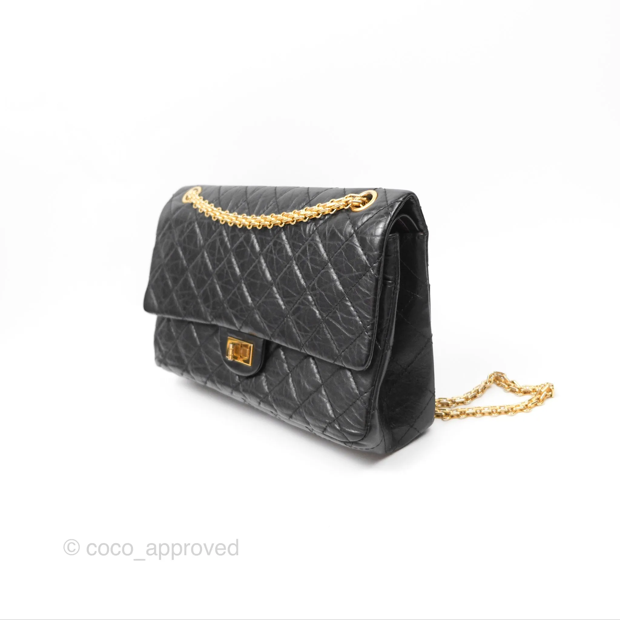 Chanel Reissue 226 Flap Quilted Calfskin Black Gold Hardware